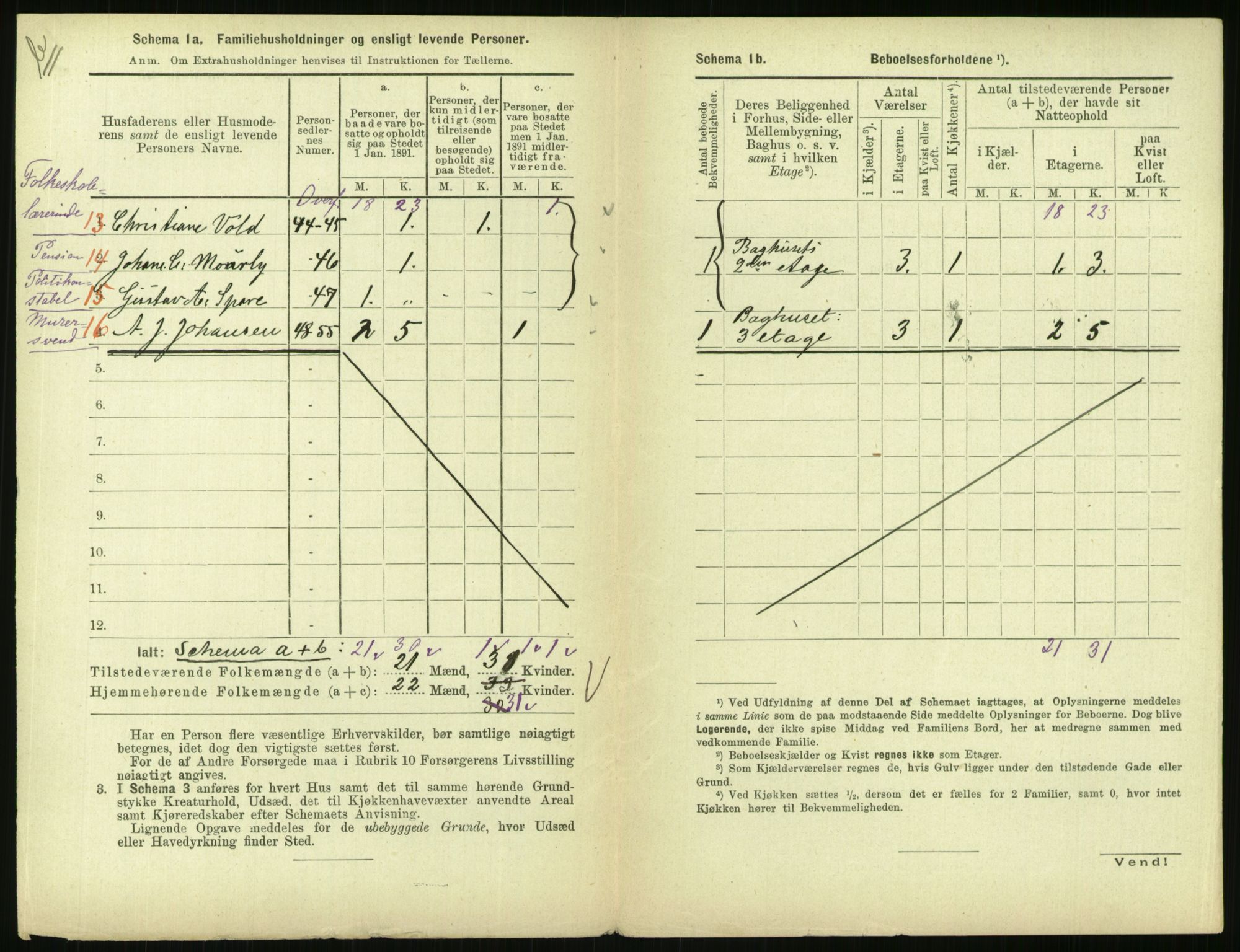 RA, 1891 census for 0301 Kristiania, 1891, p. 64610