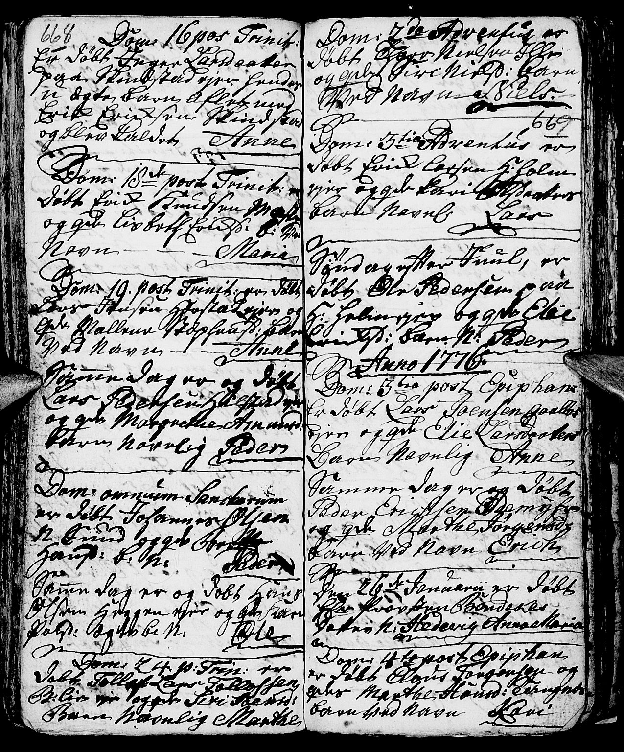 Nes prestekontor, Hedmark, AV/SAH-PREST-020/L/La/L0001: Parish register (copy) no. 1, 1663-1784, p. 668-669