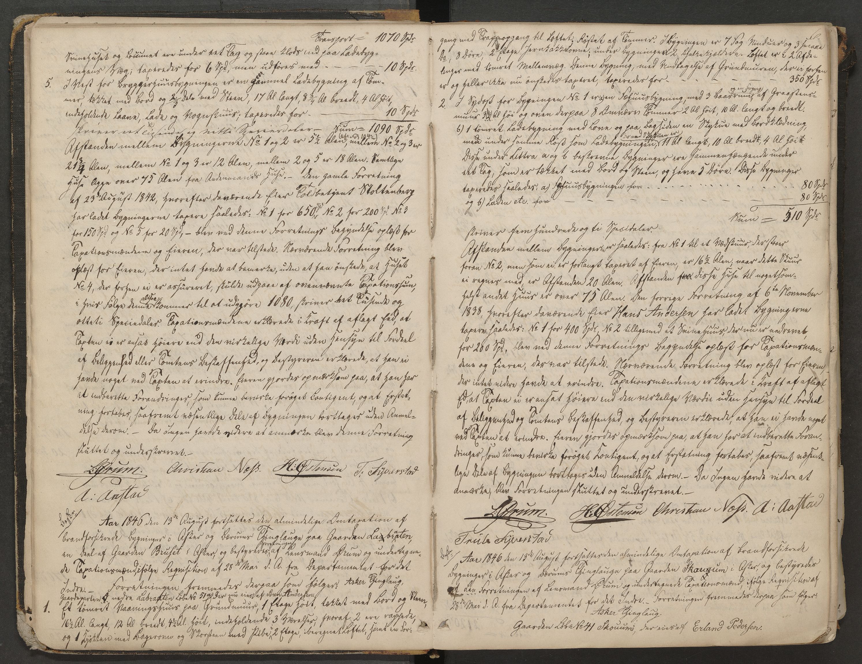 Norges brannkasse, branntakster Bærum, AV/SAO-A-11382/F/Fa/L0001a: Branntakstprotokoll, 1846-1866