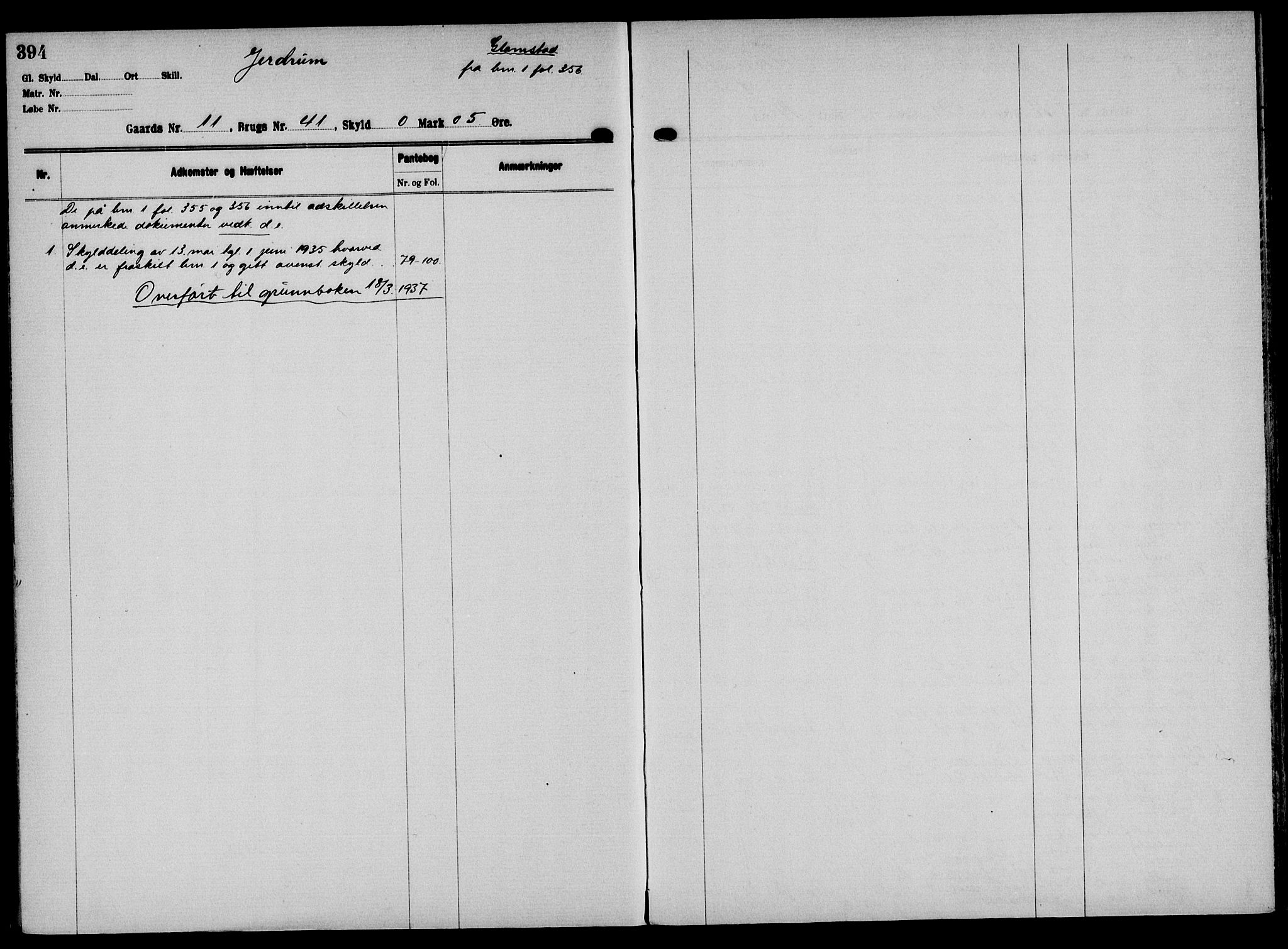 Solør tingrett, AV/SAH-TING-008/H/Ha/Hak/L0001: Mortgage register no. I, 1900-1935, p. 394