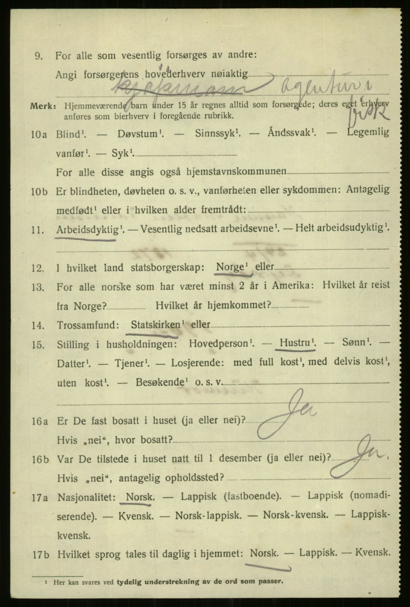 SATØ, 1920 census for Hammerfest, 1920, p. 9341