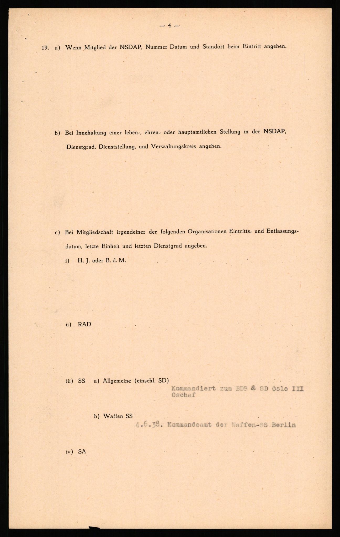 Forsvaret, Forsvarets overkommando II, AV/RA-RAFA-3915/D/Db/L0039: CI Questionaires. Tyske okkupasjonsstyrker i Norge. Østerrikere., 1945-1946, p. 351