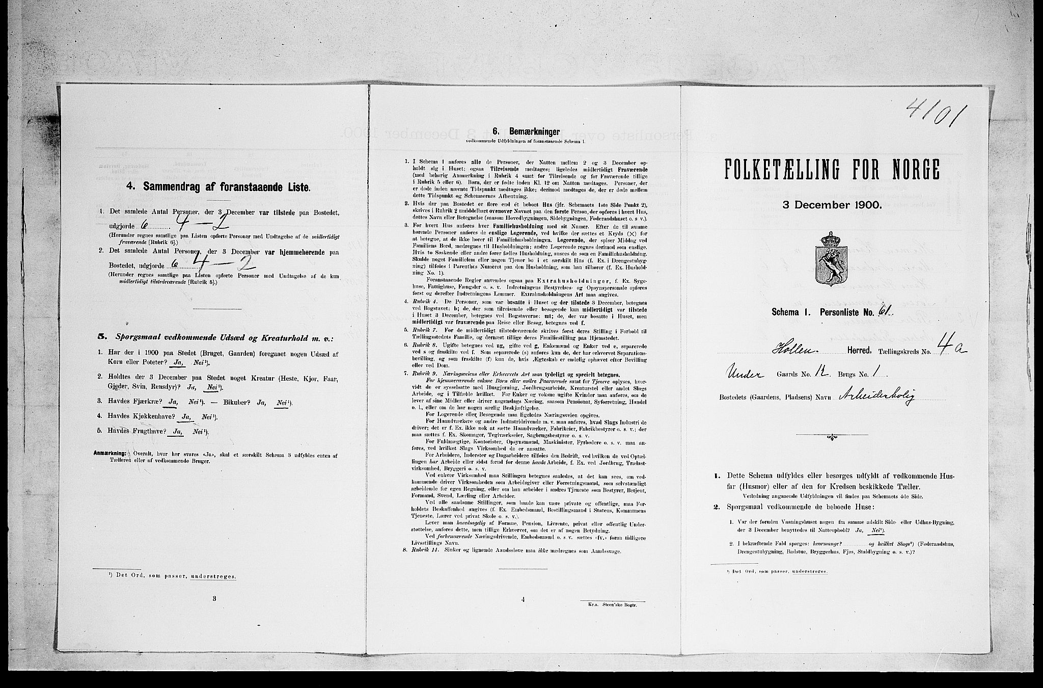 SAKO, 1900 census for Holla, 1900, p. 456