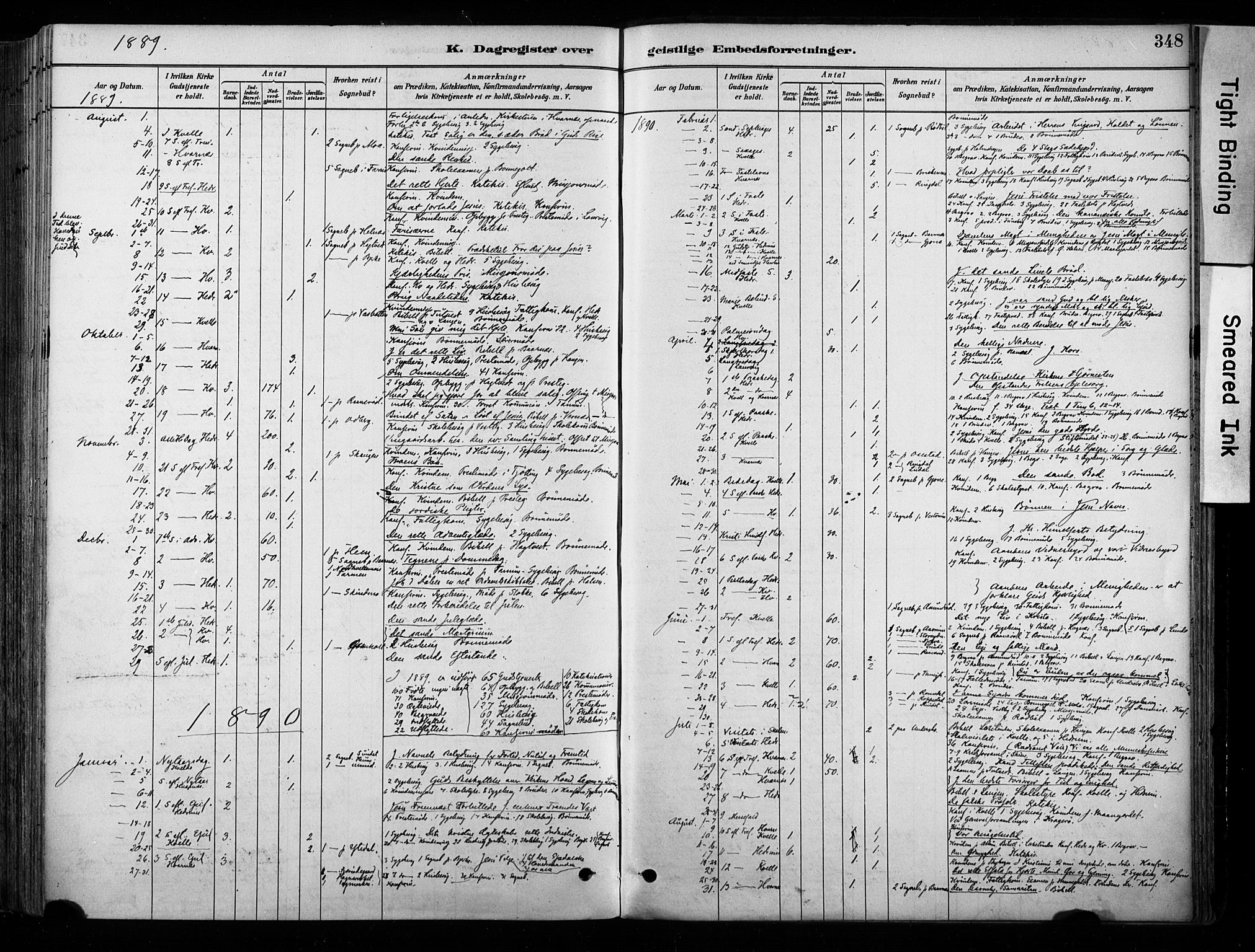 Hedrum kirkebøker, AV/SAKO-A-344/F/Fa/L0009: Parish register (official) no. I 9, 1881-1903, p. 348