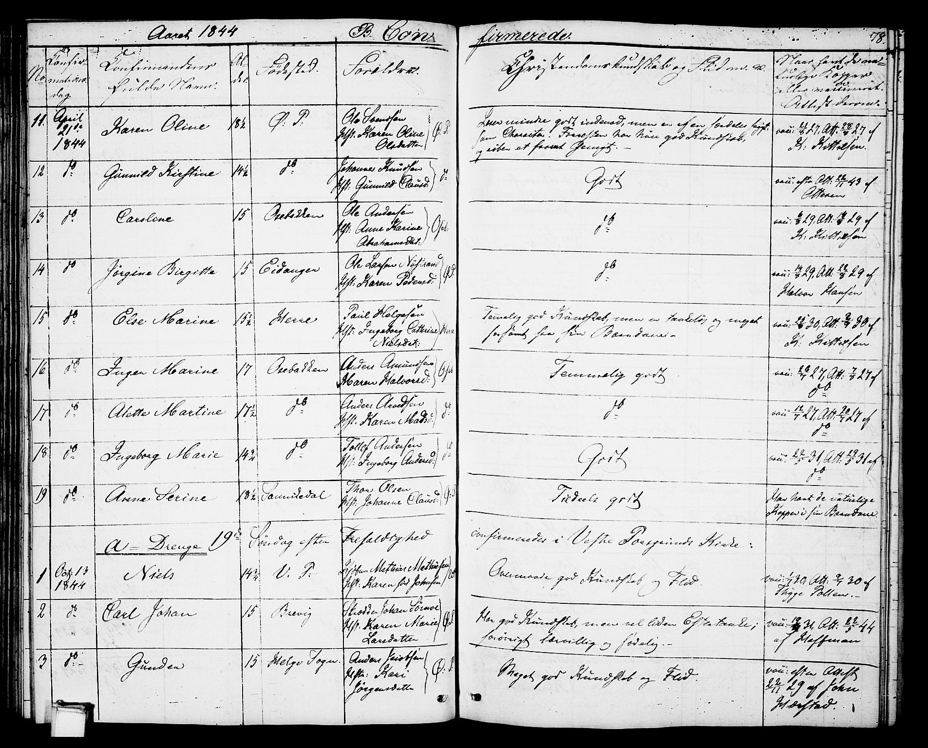 Porsgrunn kirkebøker , AV/SAKO-A-104/G/Gb/L0003: Parish register (copy) no. II 3, 1841-1852, p. 78