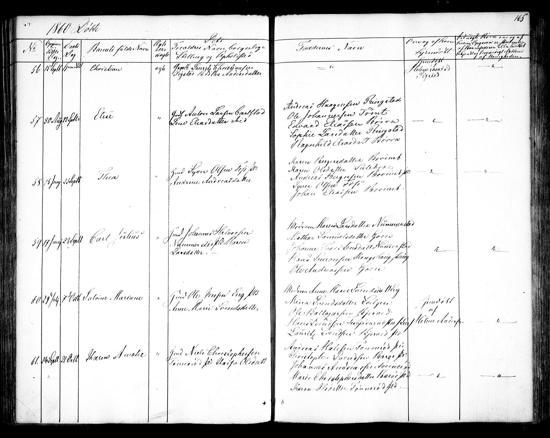 Hobøl prestekontor Kirkebøker, AV/SAO-A-2002/F/Fa/L0003: Parish register (official) no. I 3, 1842-1864, p. 165