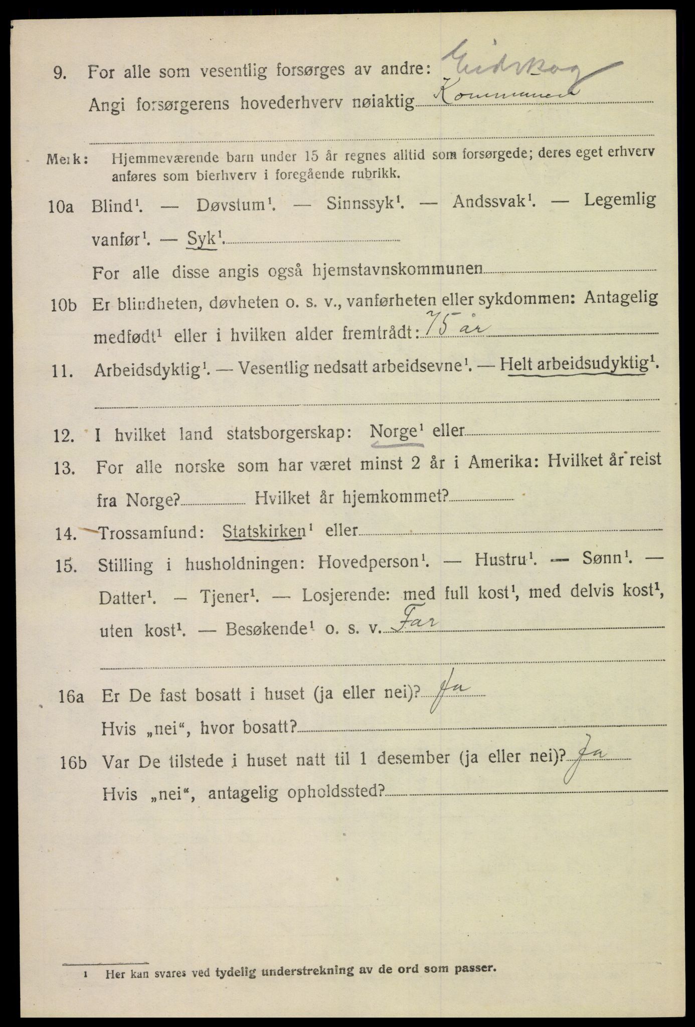 SAH, 1920 census for Eidskog, 1920, p. 10764