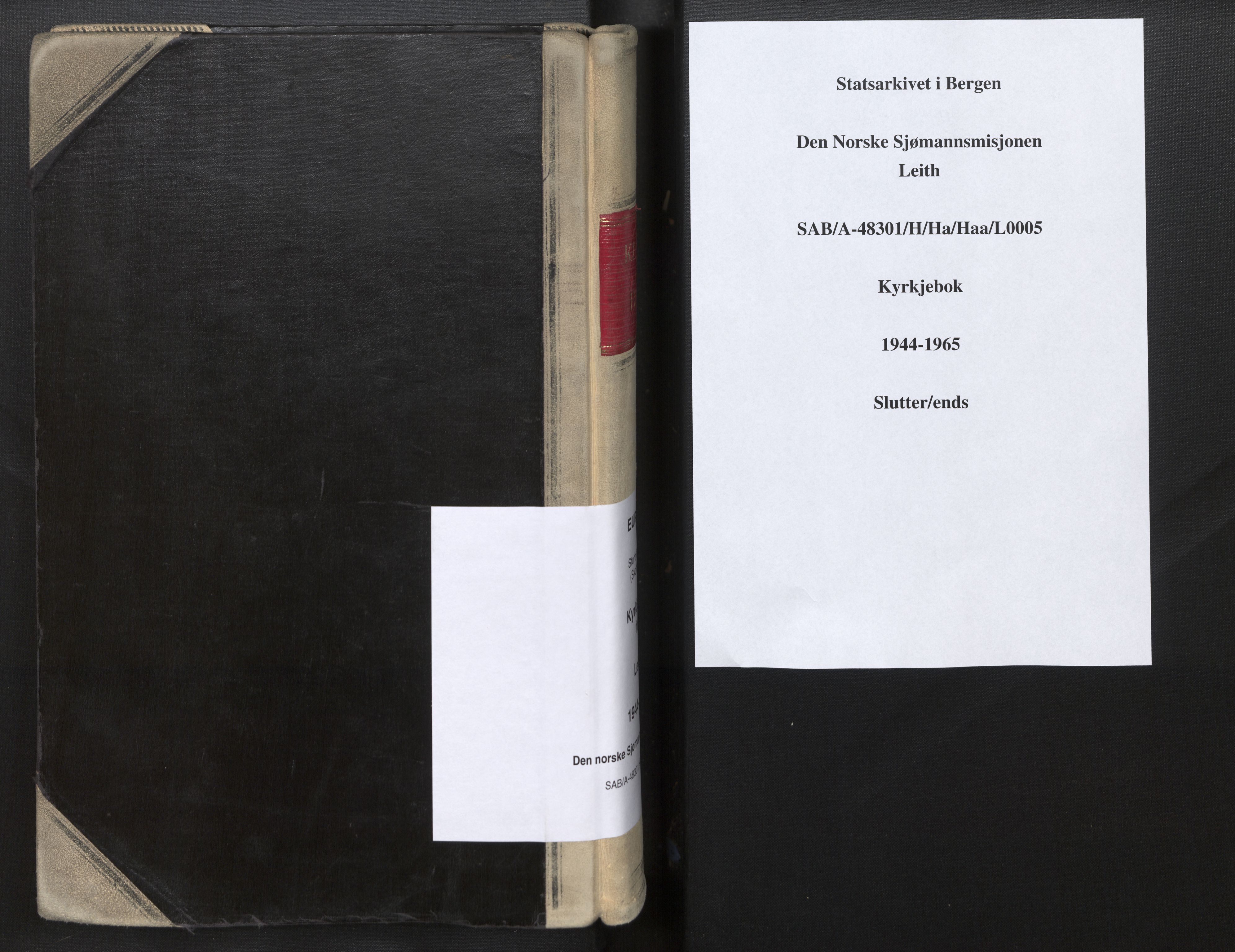 Den norske sjømannsmisjon i utlandet/Skotske havner (Leith, Glasgow), SAB/SAB/PA-0100/H/Ha/Haa/L0005: Parish register (official) no. A 5, 1944-1965