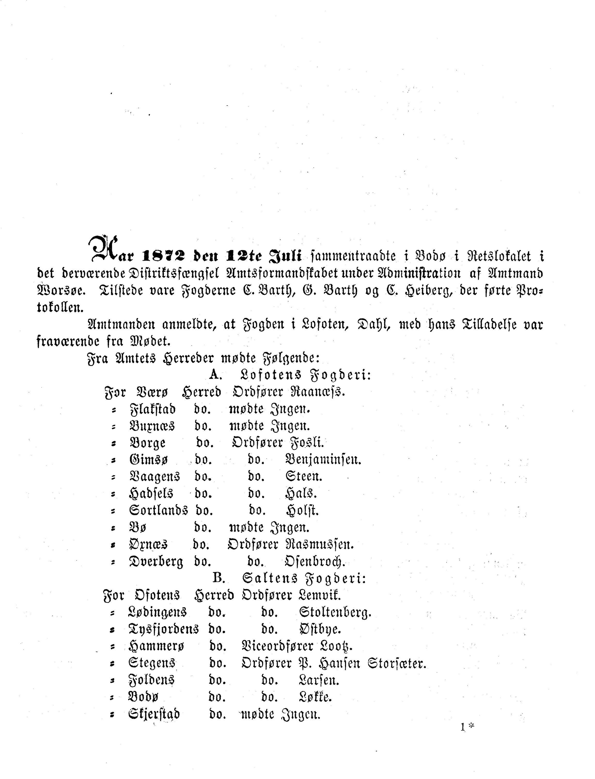 Nordland Fylkeskommune. Fylkestinget, AIN/NFK-17/176/A/Ac/L0007: Fylkestingsforhandlinger 1871-1875, 1871-1875