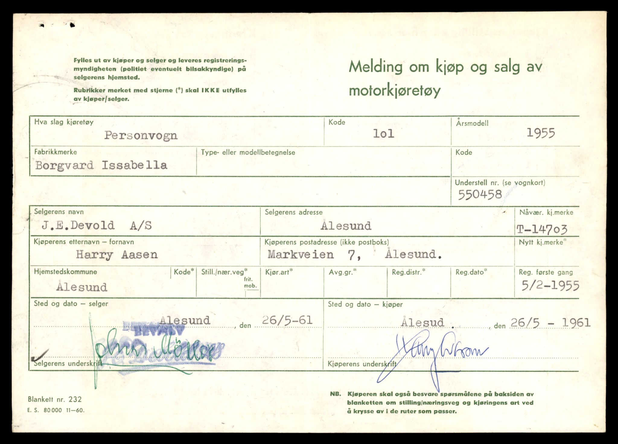 Møre og Romsdal vegkontor - Ålesund trafikkstasjon, SAT/A-4099/F/Fe/L0047: Registreringskort for kjøretøy T 14580 - T 14720, 1927-1998, p. 2911