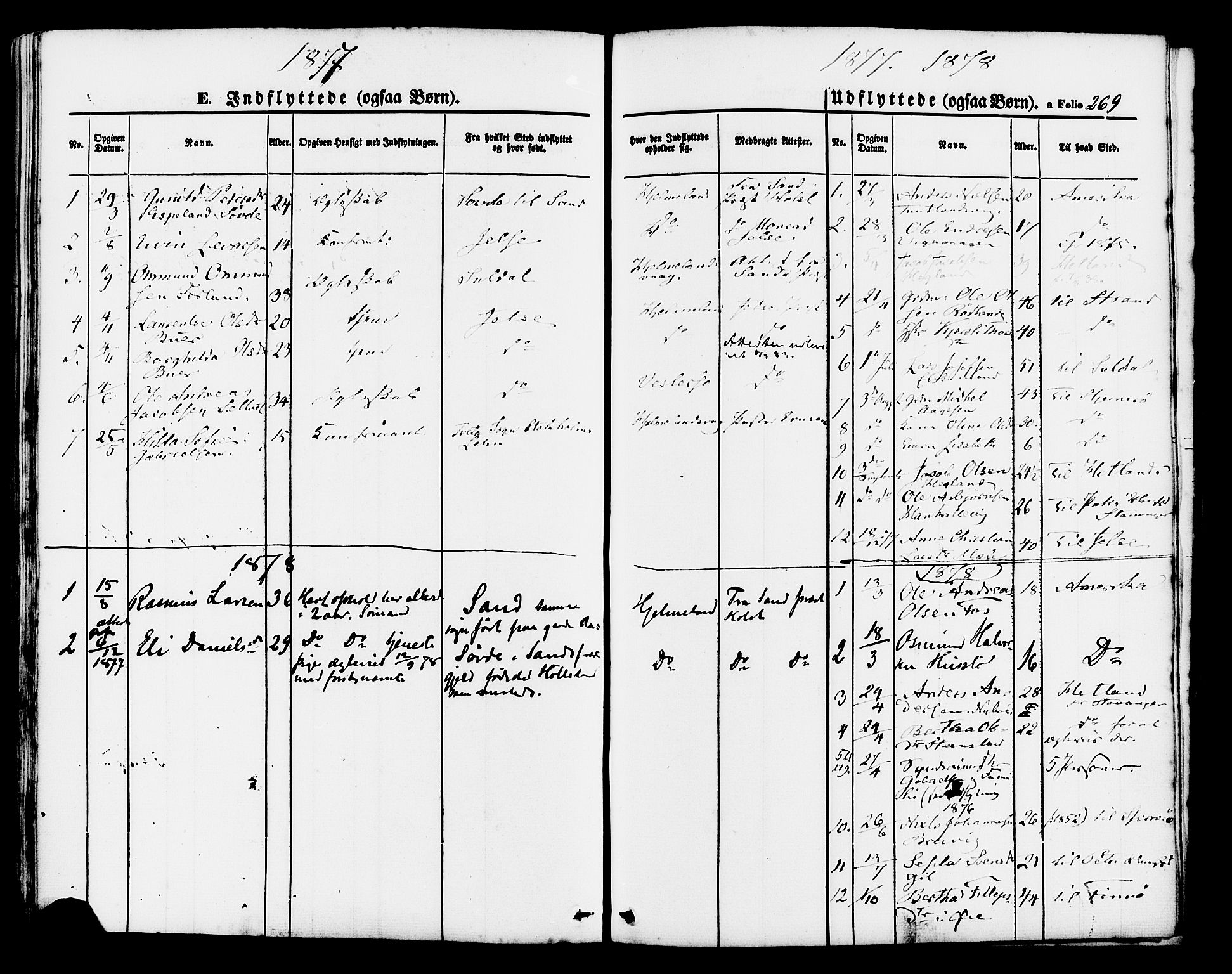 Hjelmeland sokneprestkontor, SAST/A-101843/01/IV/L0011: Parish register (official) no. A 11, 1861-1878, p. 269