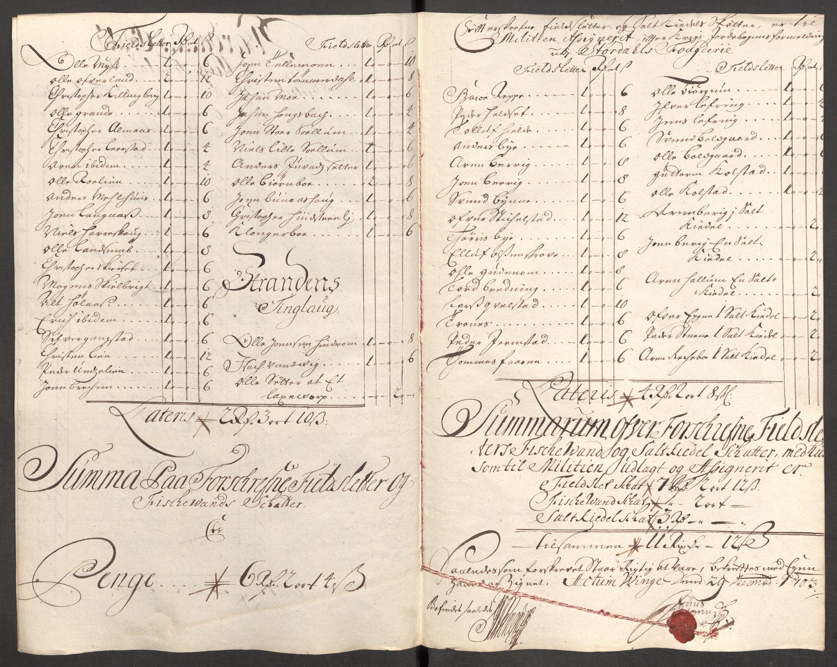 Rentekammeret inntil 1814, Reviderte regnskaper, Fogderegnskap, RA/EA-4092/R62/L4194: Fogderegnskap Stjørdal og Verdal, 1703, p. 183