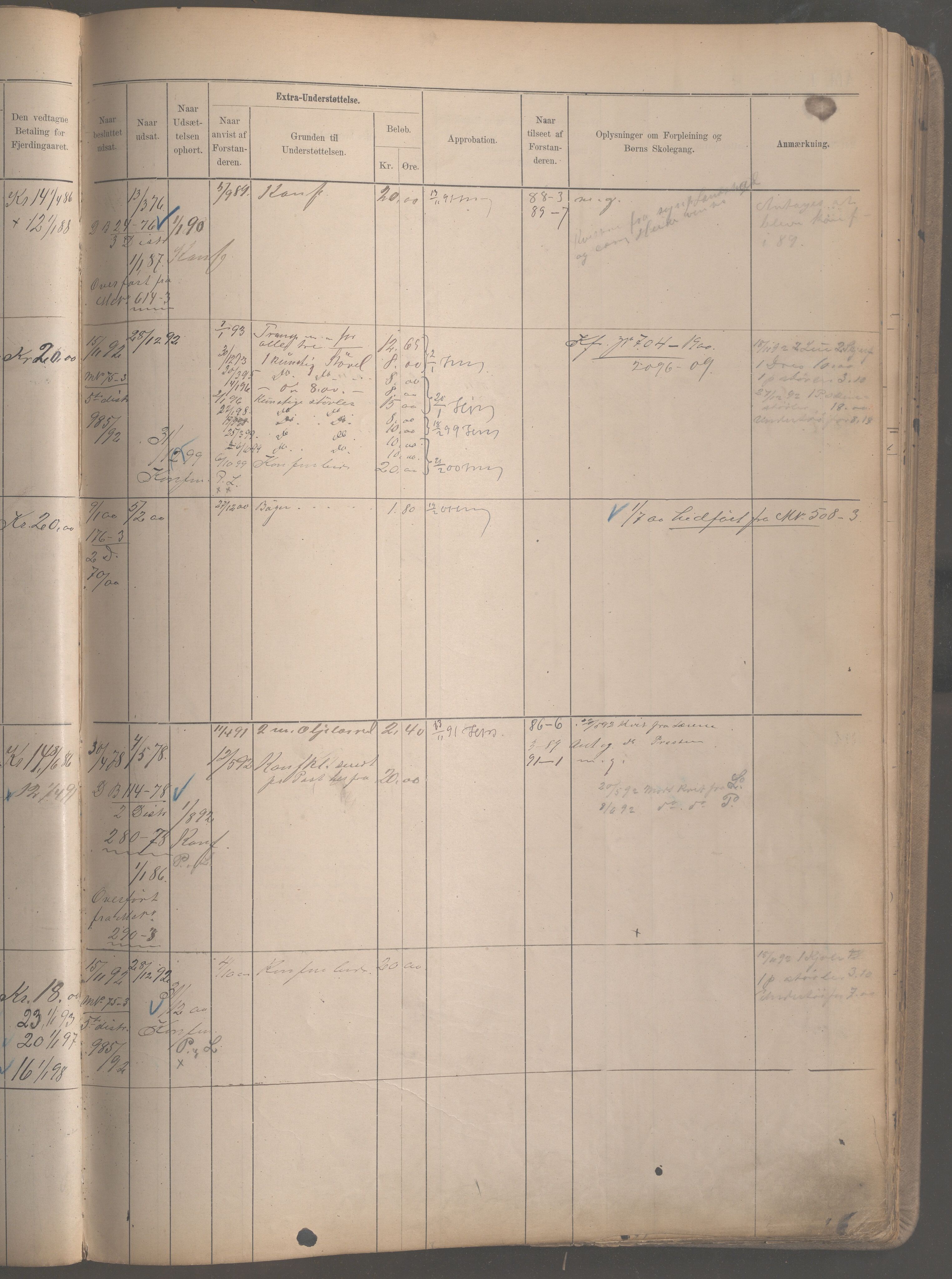 Fattigvesenet, OBA/A-20045/H/Hb/L0003: Manntallsprotokoll. Mnr. 1-399, 1887-1901, p. 180