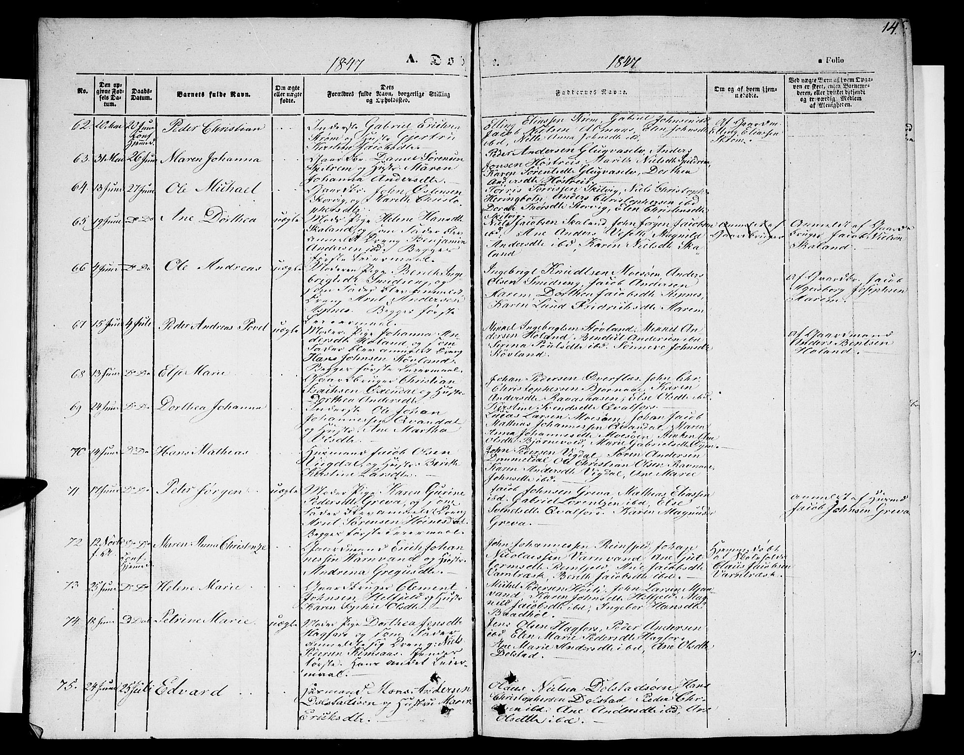 Ministerialprotokoller, klokkerbøker og fødselsregistre - Nordland, AV/SAT-A-1459/820/L0300: Parish register (copy) no. 820C02, 1846-1850, p. 14