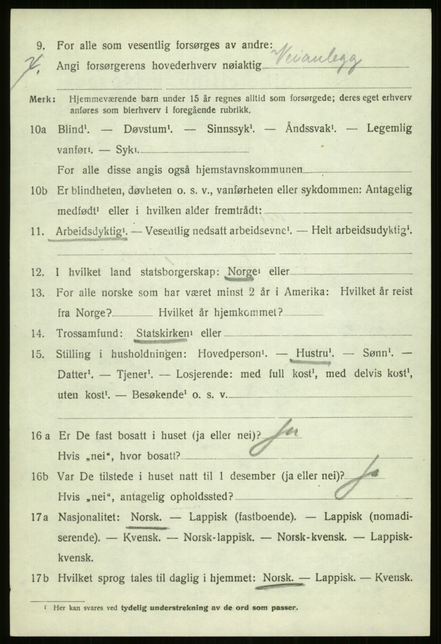 SATØ, 1920 census for Nordreisa, 1920, p. 3066