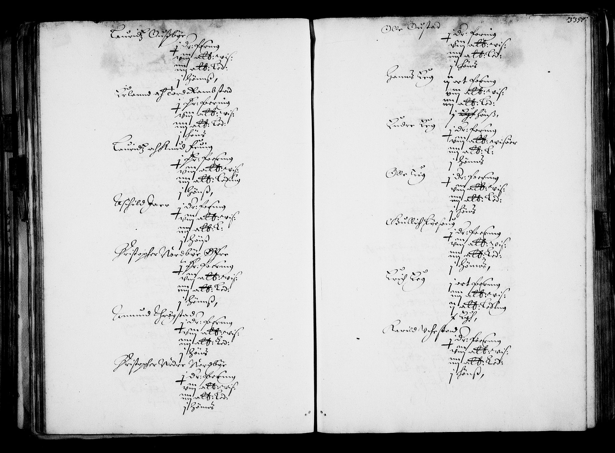 Rentekammeret inntil 1814, Realistisk ordnet avdeling, AV/RA-EA-4070/N/Na/L0001: [XI f]: Akershus stifts jordebok, 1652, p. 334b-335a