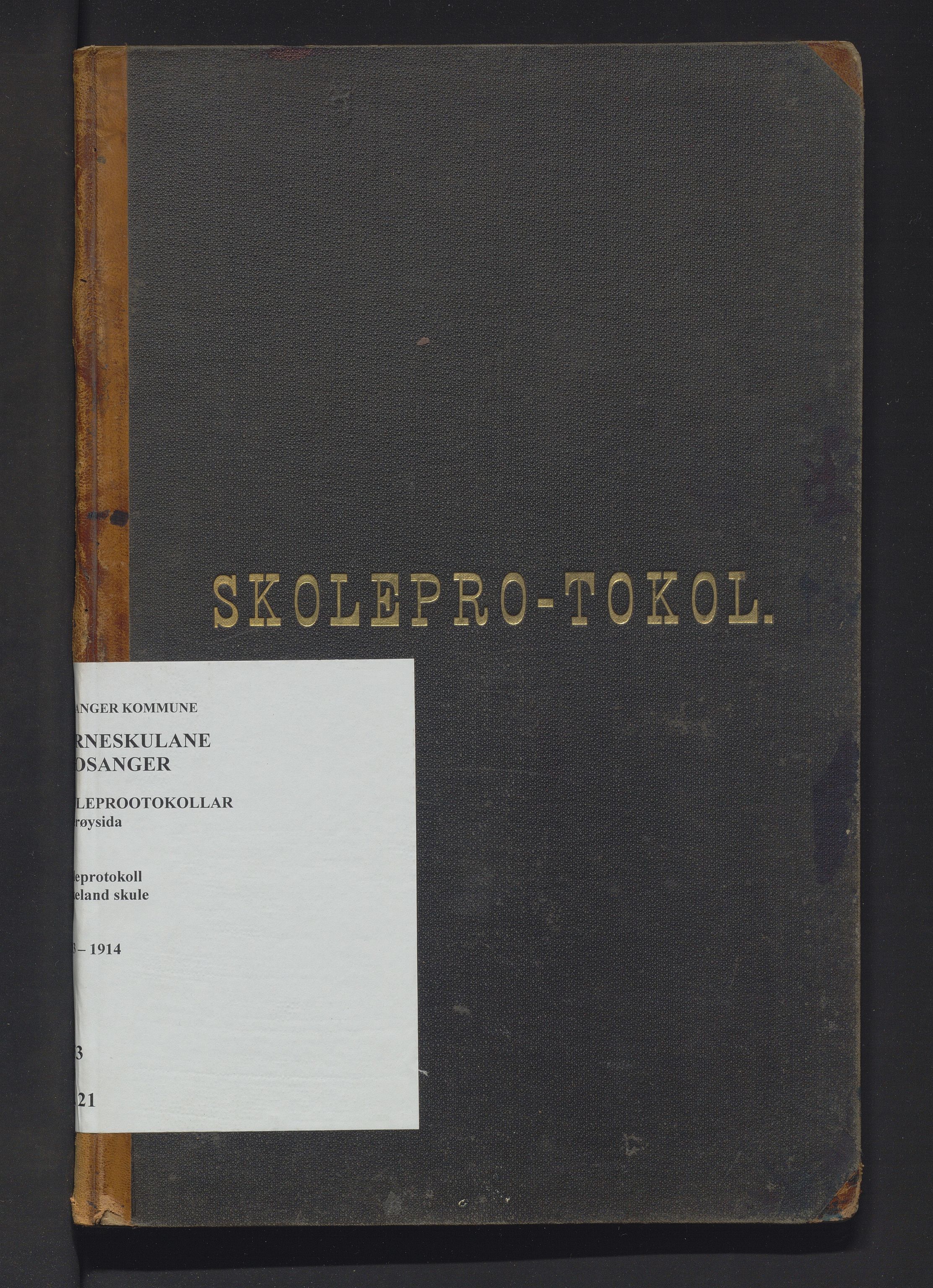 Hosanger kommune. Barneskulane, IKAH/1253a-231/F/Fa/L0021: Skuleprotokoll for Birkeland skule, 1903-1914