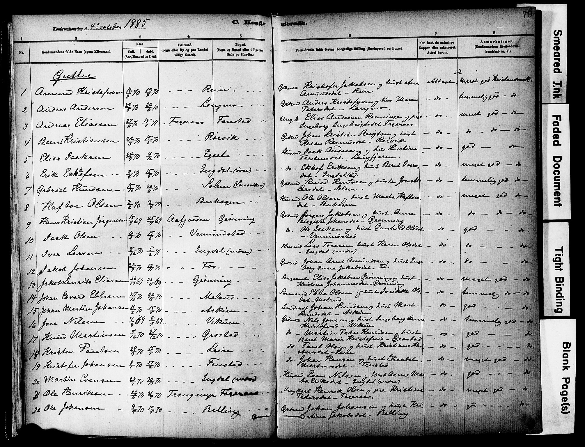Ministerialprotokoller, klokkerbøker og fødselsregistre - Sør-Trøndelag, SAT/A-1456/646/L0615: Parish register (official) no. 646A13, 1885-1900, p. 79