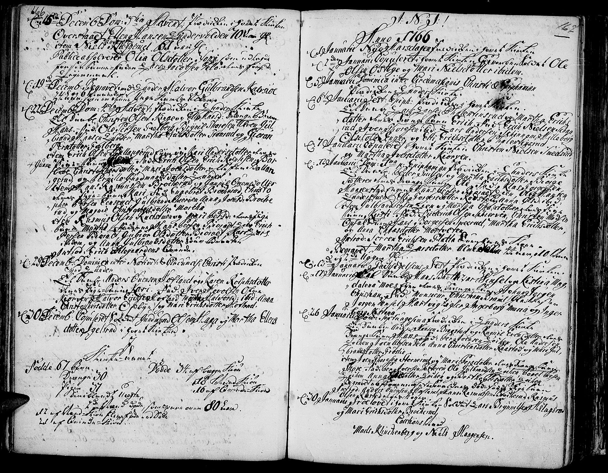 Jevnaker prestekontor, AV/SAH-PREST-116/H/Ha/Haa/L0003: Parish register (official) no. 3, 1752-1799, p. 166-167