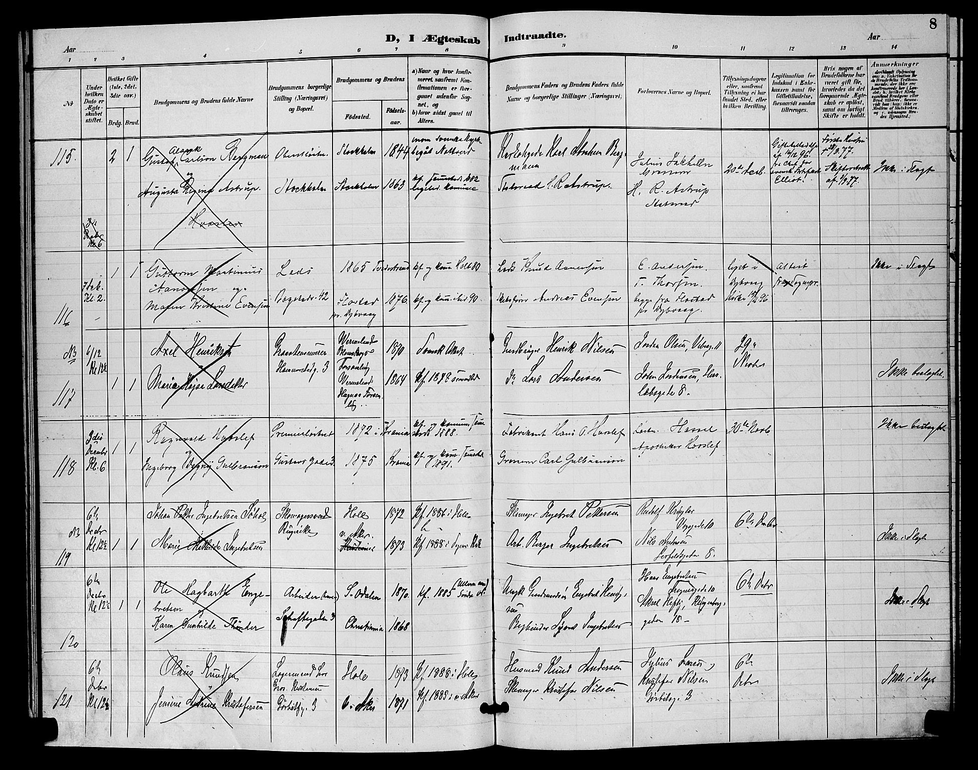 Uranienborg prestekontor Kirkebøker, AV/SAO-A-10877/H/Ha/L0003: Banns register no. I 3, 1896-1901, p. 8