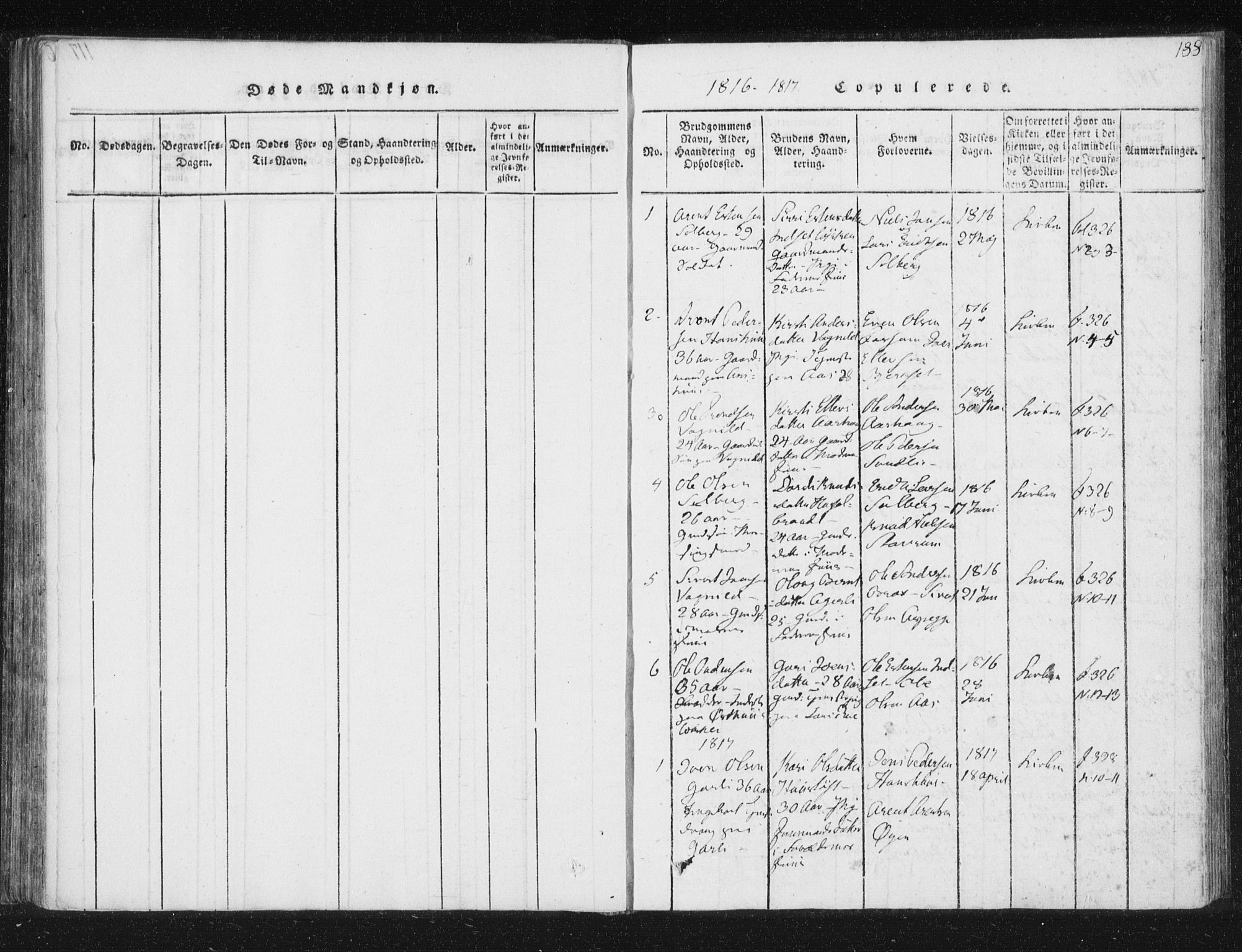 Ministerialprotokoller, klokkerbøker og fødselsregistre - Sør-Trøndelag, SAT/A-1456/689/L1037: Parish register (official) no. 689A02, 1816-1842, p. 188