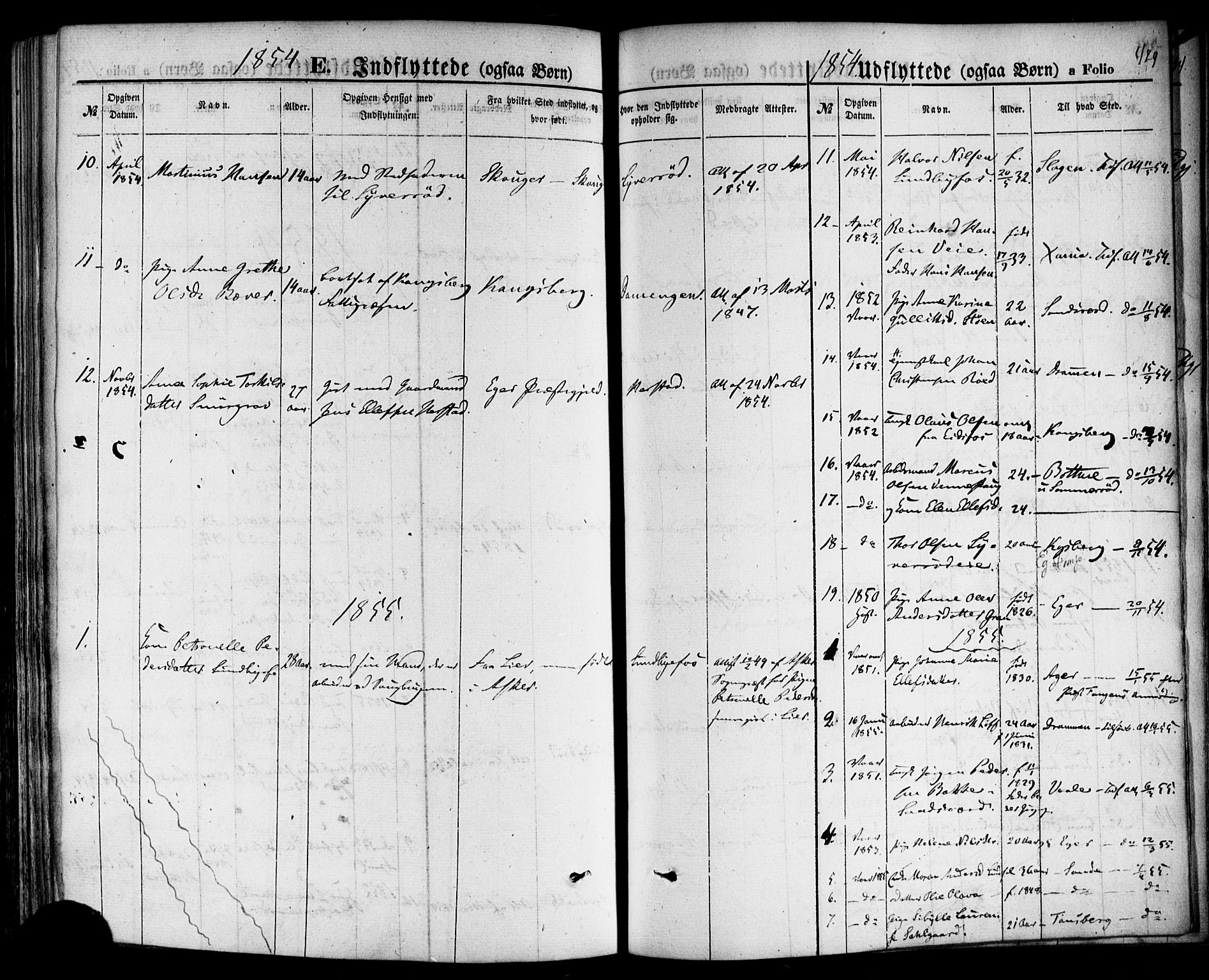 Hof kirkebøker, SAKO/A-64/F/Fa/L0006: Parish register (official) no. I 6, 1851-1877, p. 429