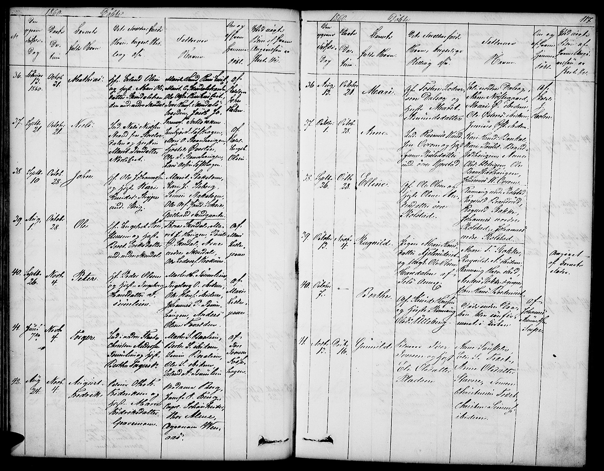 Sør-Fron prestekontor, SAH/PREST-010/H/Ha/Hab/L0001: Parish register (copy) no. 1, 1844-1863, p. 117