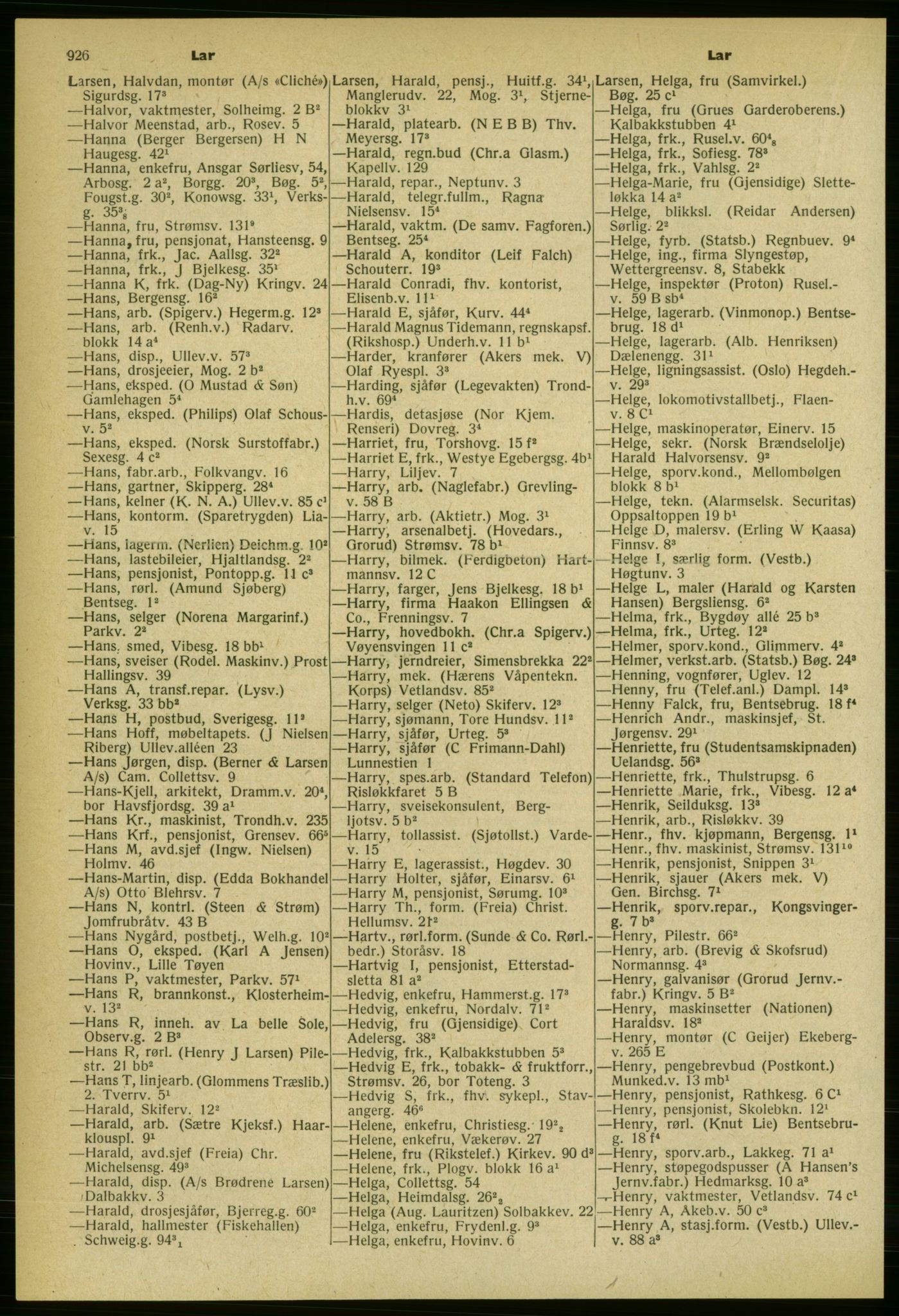 Kristiania/Oslo adressebok, PUBL/-, 1959-1960, p. 926