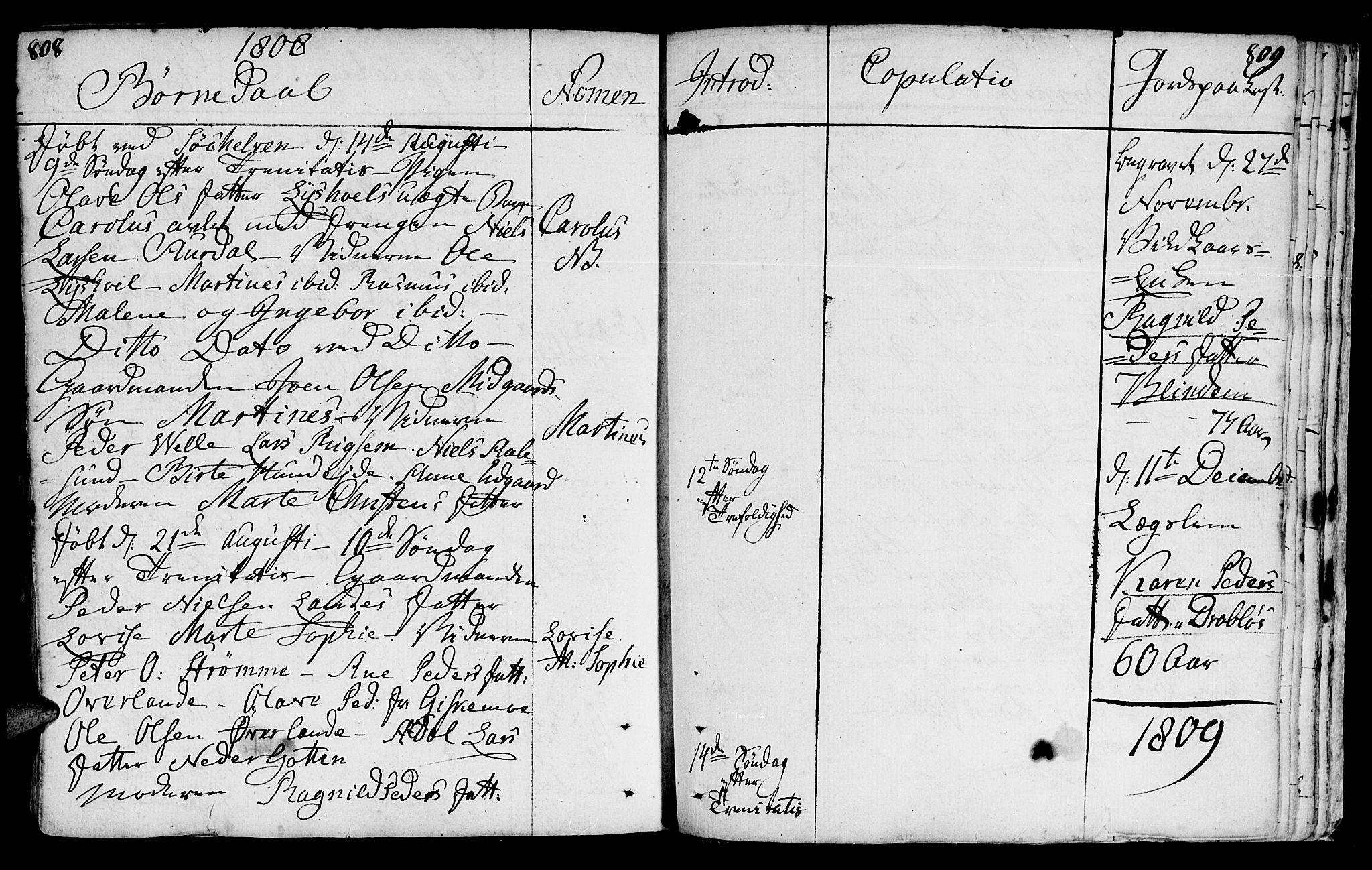 Ministerialprotokoller, klokkerbøker og fødselsregistre - Møre og Romsdal, AV/SAT-A-1454/522/L0308: Parish register (official) no. 522A03, 1773-1809, p. 808-809