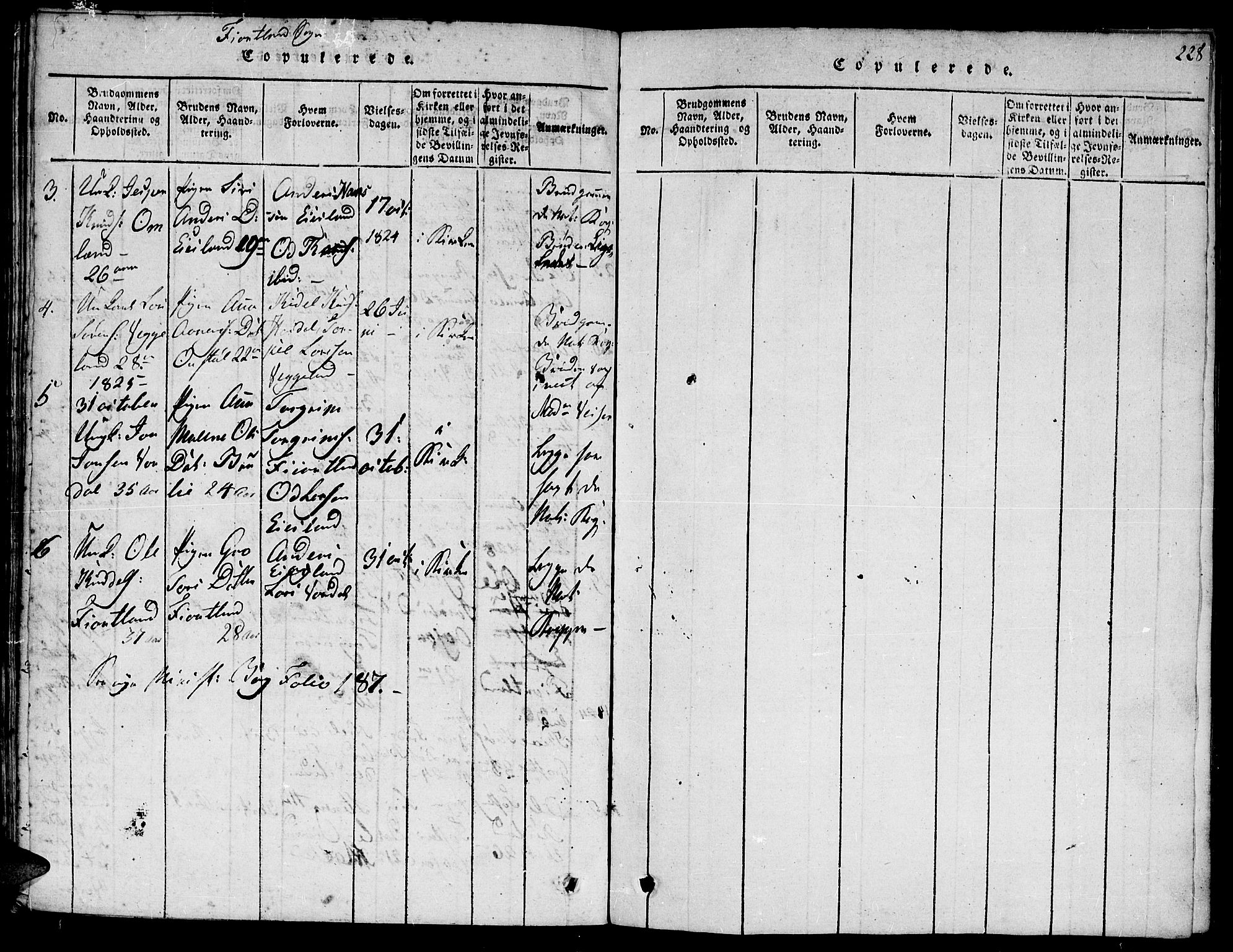 Hægebostad sokneprestkontor, AV/SAK-1111-0024/F/Fa/Faa/L0002: Parish register (official) no. A 2 /3, 1816-1825, p. 228