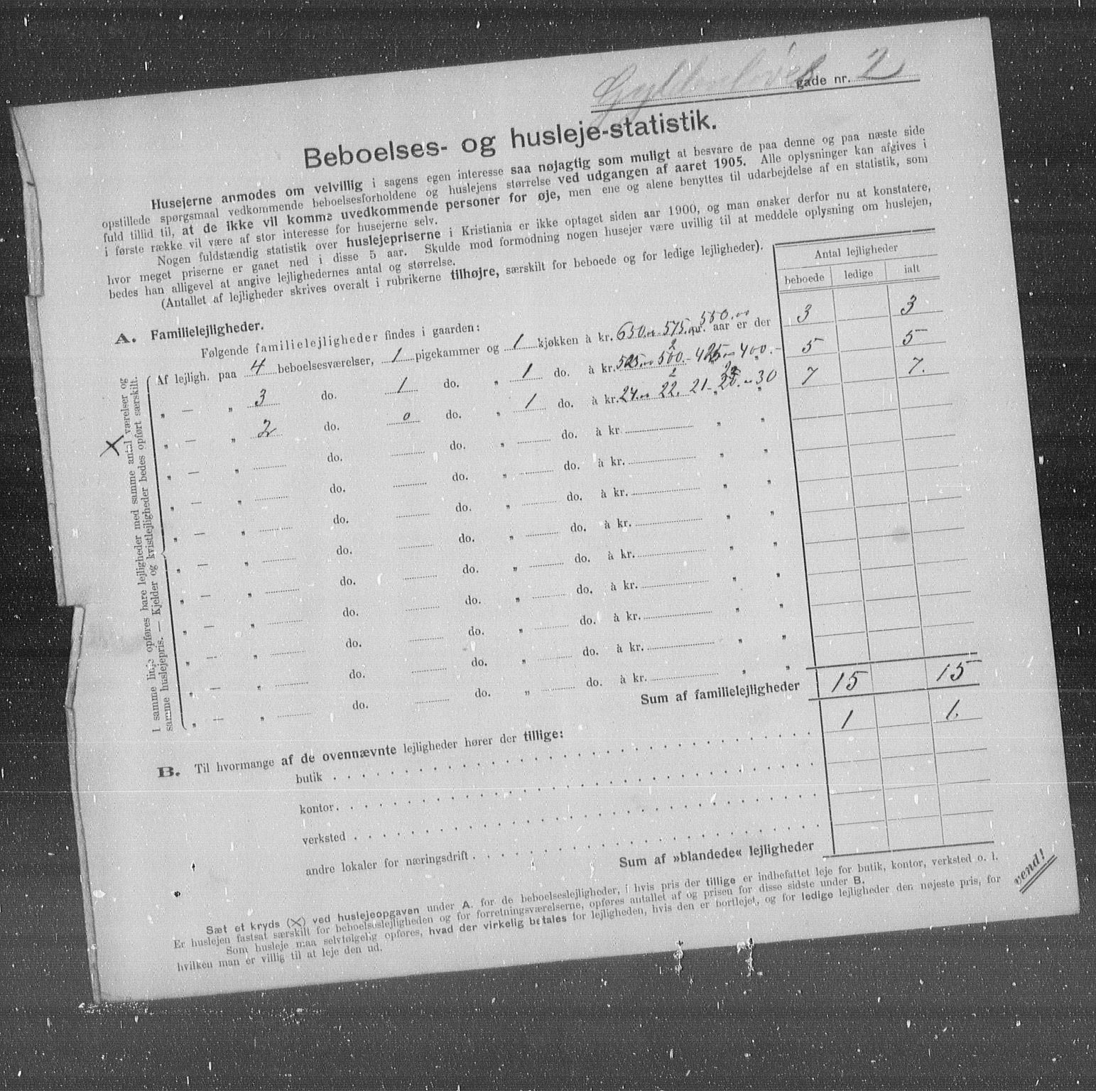 OBA, Municipal Census 1905 for Kristiania, 1905, p. 17076