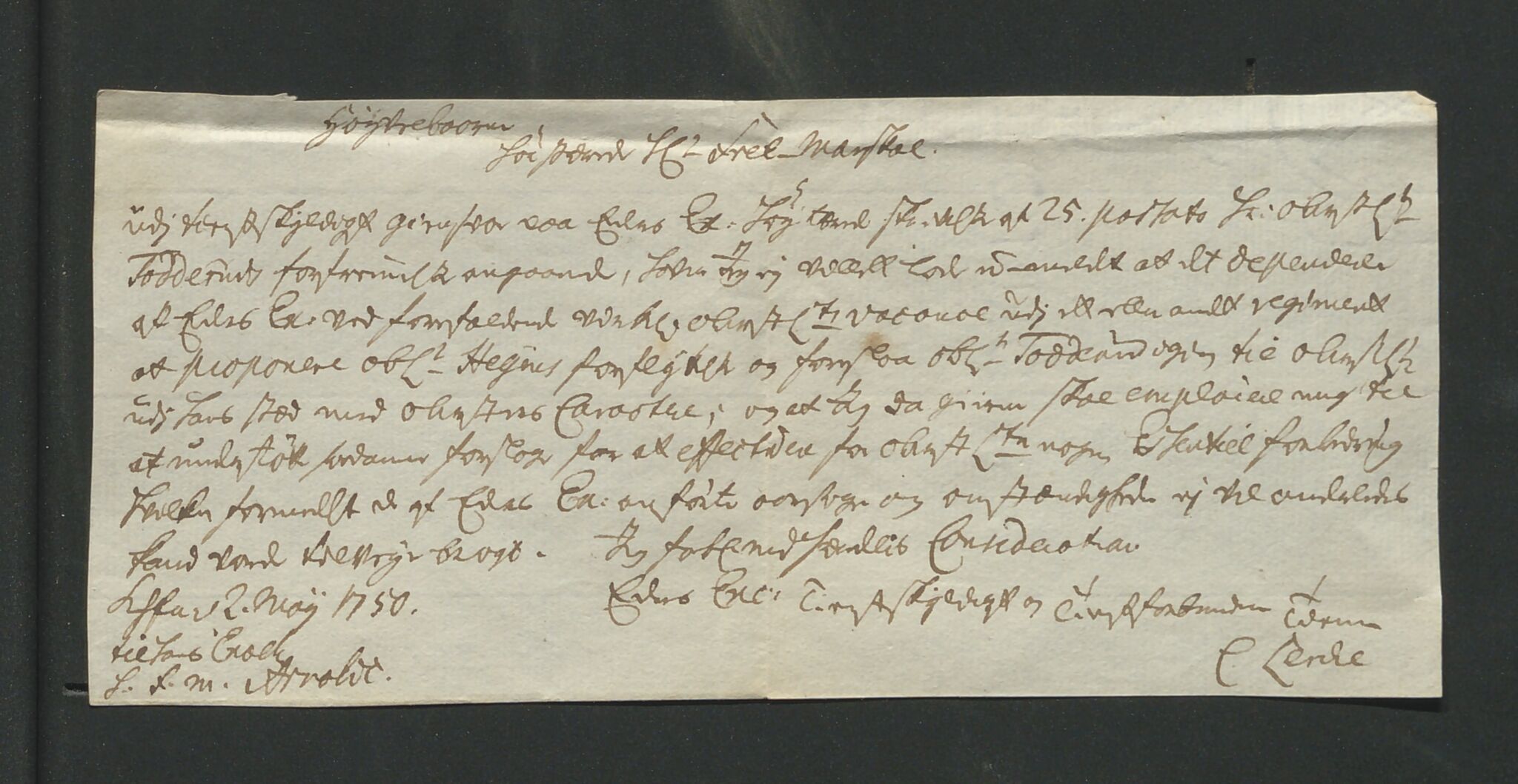 Åker i Vang, Hedmark, og familien Todderud, AV/SAH-ARK-010/J/Jc/L0001: Korrespondanse, 1706-1752, p. 202