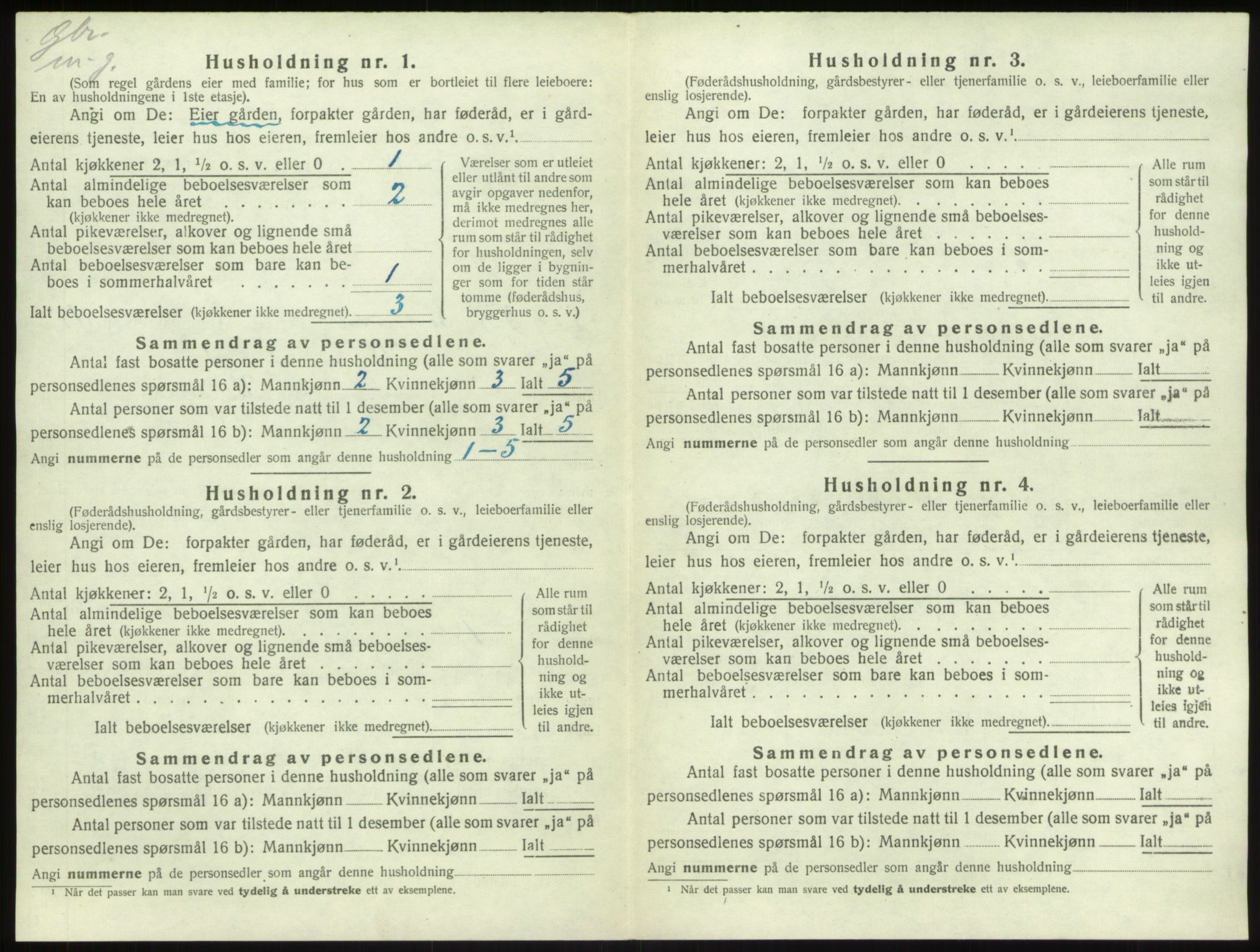 SAB, 1920 census for Sogndal, 1920, p. 930