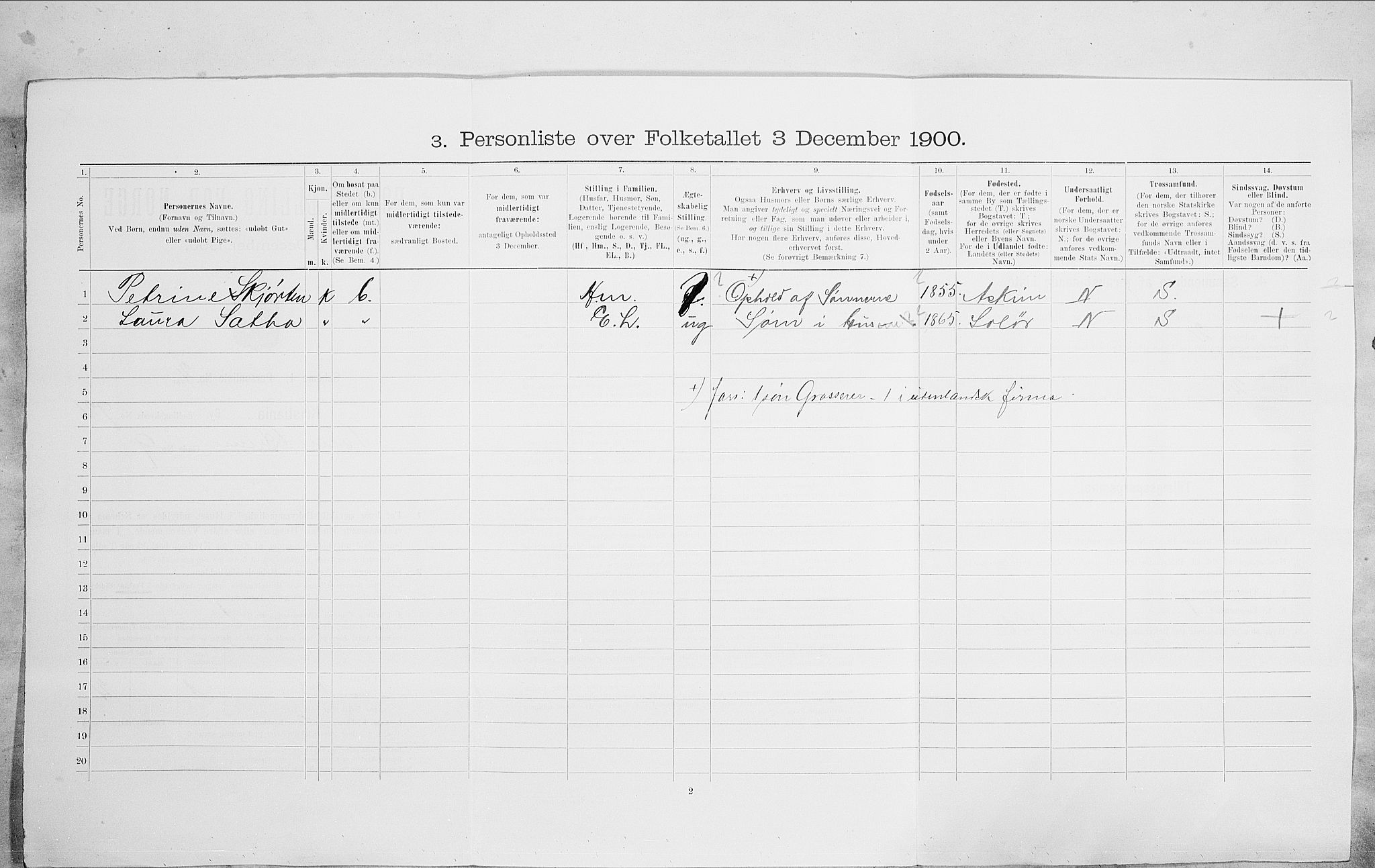 SAO, 1900 census for Kristiania, 1900, p. 93762