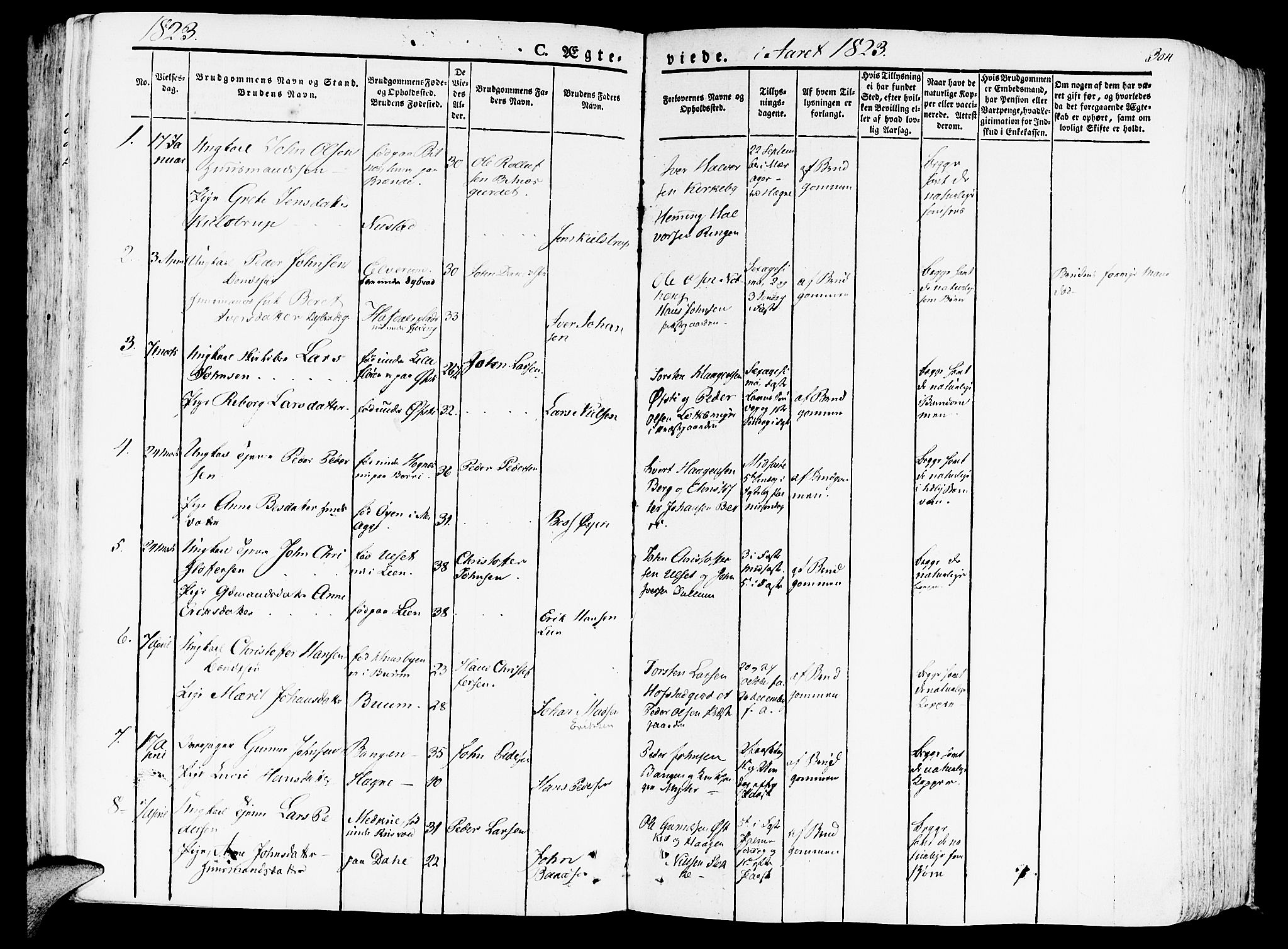 Ministerialprotokoller, klokkerbøker og fødselsregistre - Nord-Trøndelag, SAT/A-1458/709/L0070: Parish register (official) no. 709A10, 1820-1832, p. 304
