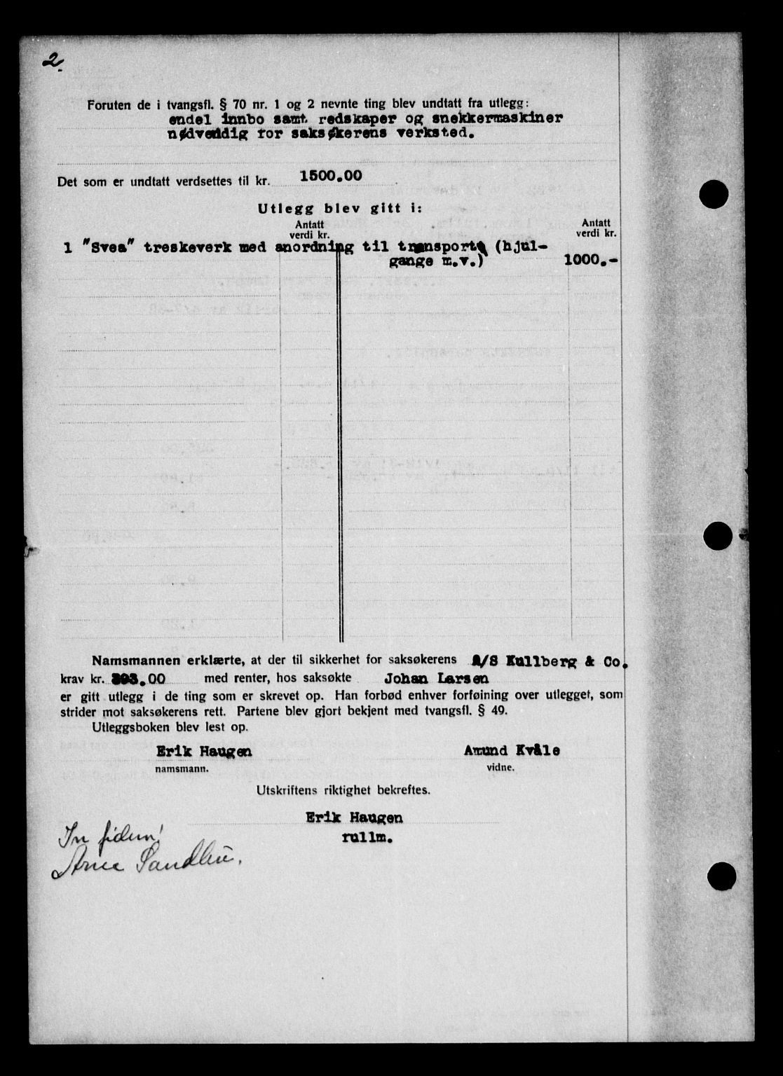 Nord-Gudbrandsdal tingrett, AV/SAH-TING-002/H/Hb/Hba/L0040: Mortgage book no. 40, 1932-1933, p. 2