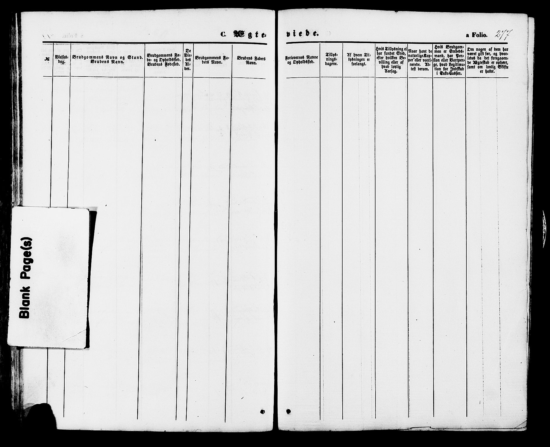 Holum sokneprestkontor, SAK/1111-0022/F/Fb/Fba/L0004: Parish register (copy) no. B 4, 1867-1890, p. 277