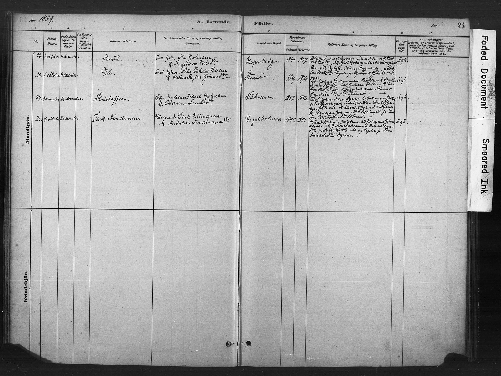 Ministerialprotokoller, klokkerbøker og fødselsregistre - Møre og Romsdal, AV/SAT-A-1454/583/L0954: Parish register (official) no. 583A01, 1880-1906, p. 24