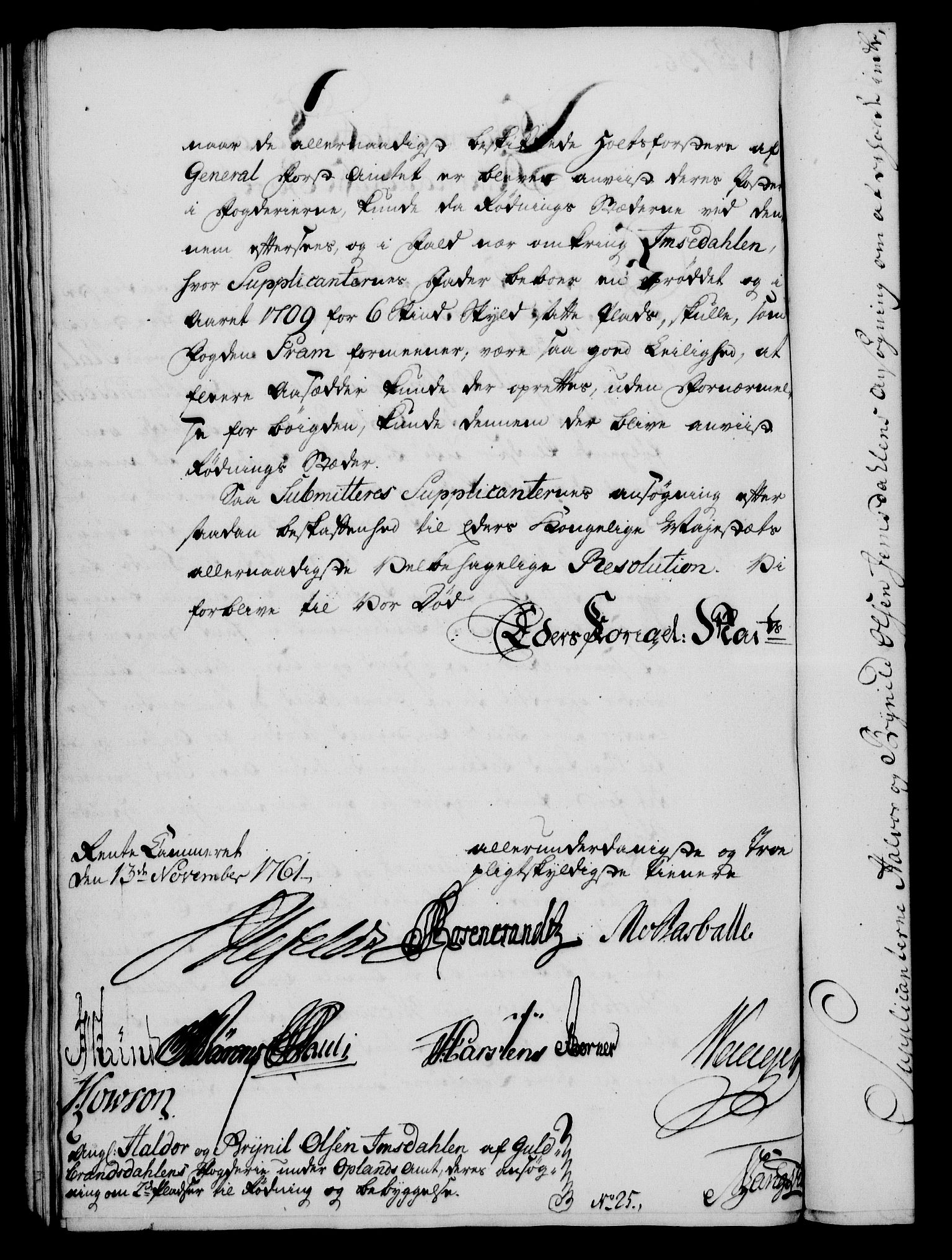 Rentekammeret, Kammerkanselliet, RA/EA-3111/G/Gf/Gfa/L0043: Norsk relasjons- og resolusjonsprotokoll (merket RK 52.43), 1761, p. 504