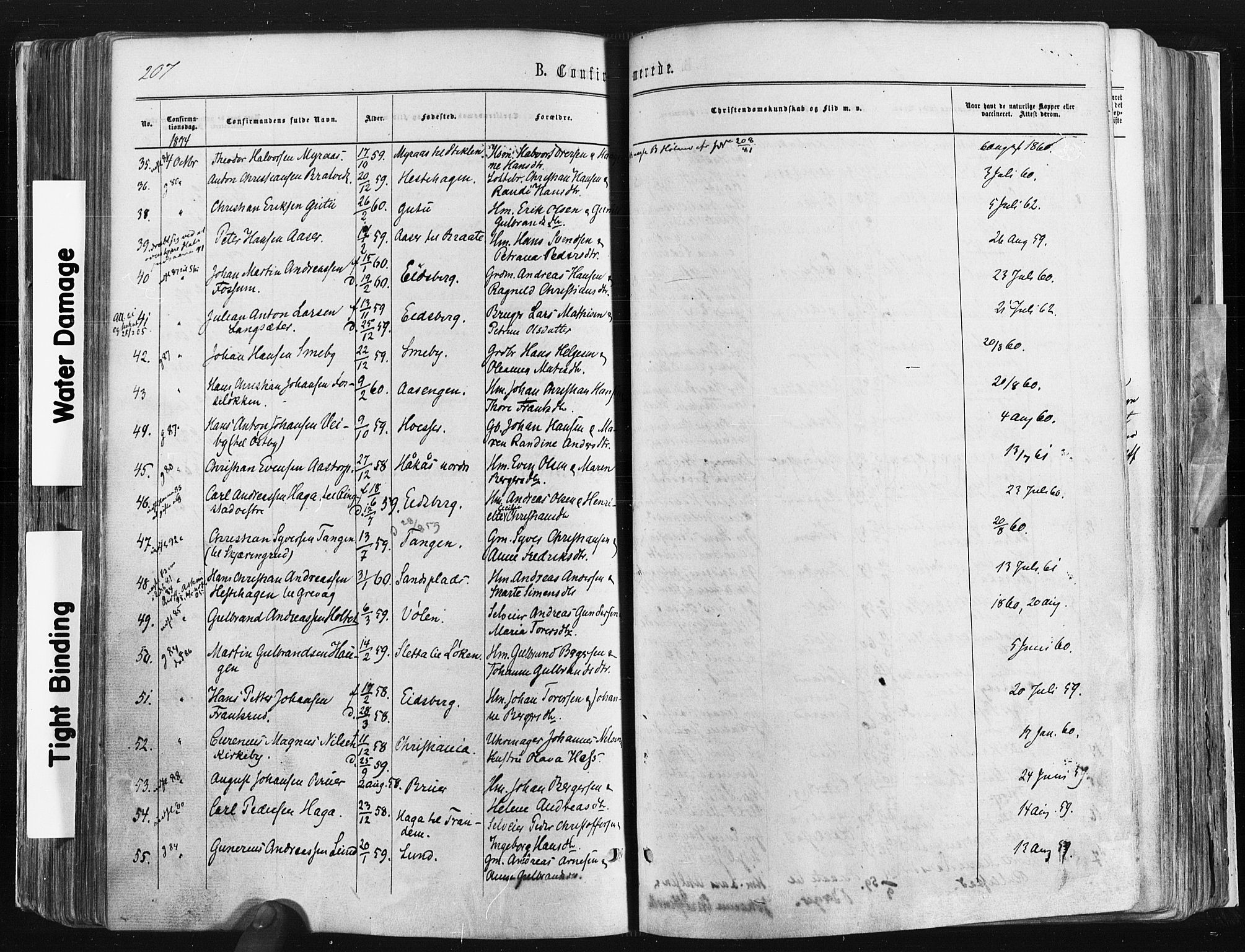 Trøgstad prestekontor Kirkebøker, SAO/A-10925/F/Fa/L0009: Parish register (official) no. I 9, 1865-1877, p. 207