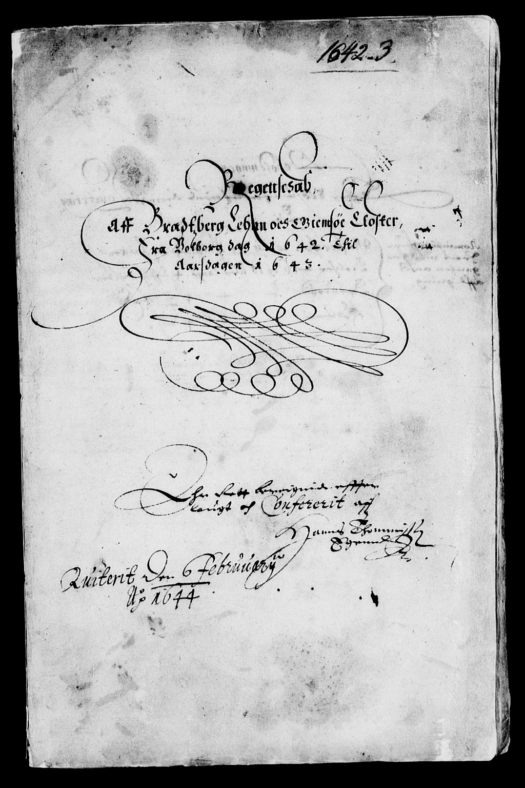 Rentekammeret inntil 1814, Reviderte regnskaper, Lensregnskaper, RA/EA-5023/R/Rb/Rbp/L0027: Bratsberg len, 1641-1643