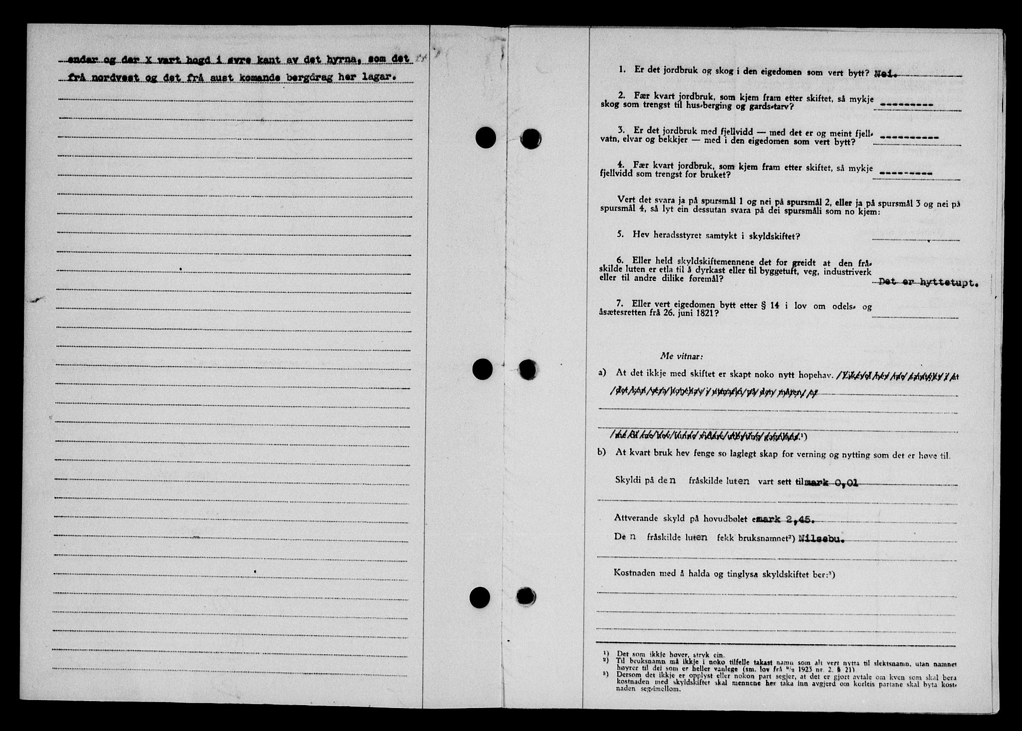 Karmsund sorenskriveri, SAST/A-100311/01/II/IIB/L0098: Mortgage book no. 78A, 1949-1950, Diary no: : 2942/1949