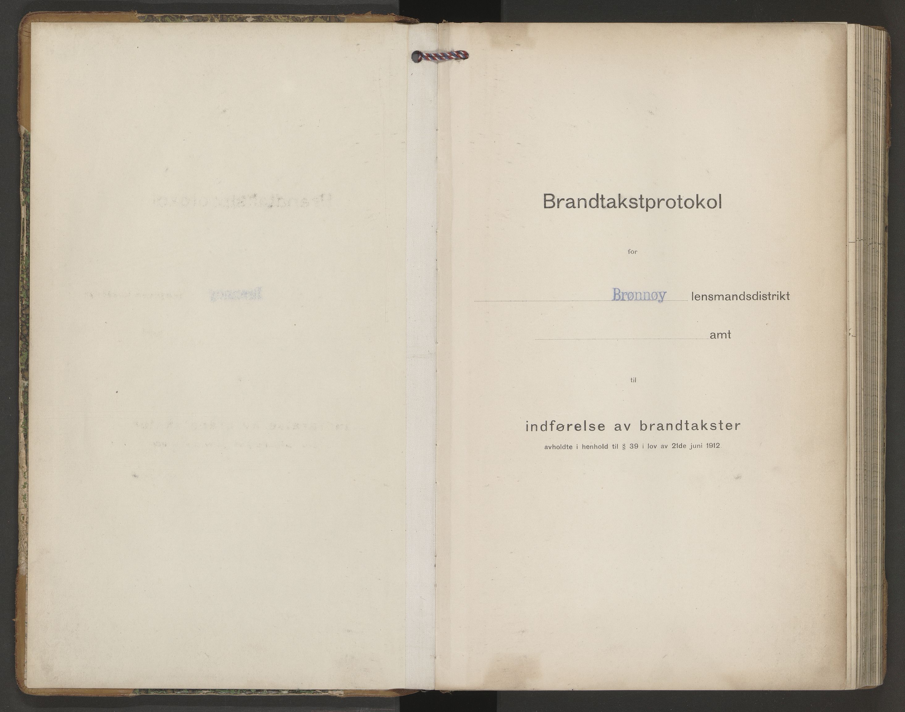 Norges Brannkasse Brønnøy, SAT/A-5562/Fb/L0004: Branntakstprotokoll - skjema, 1917-1923