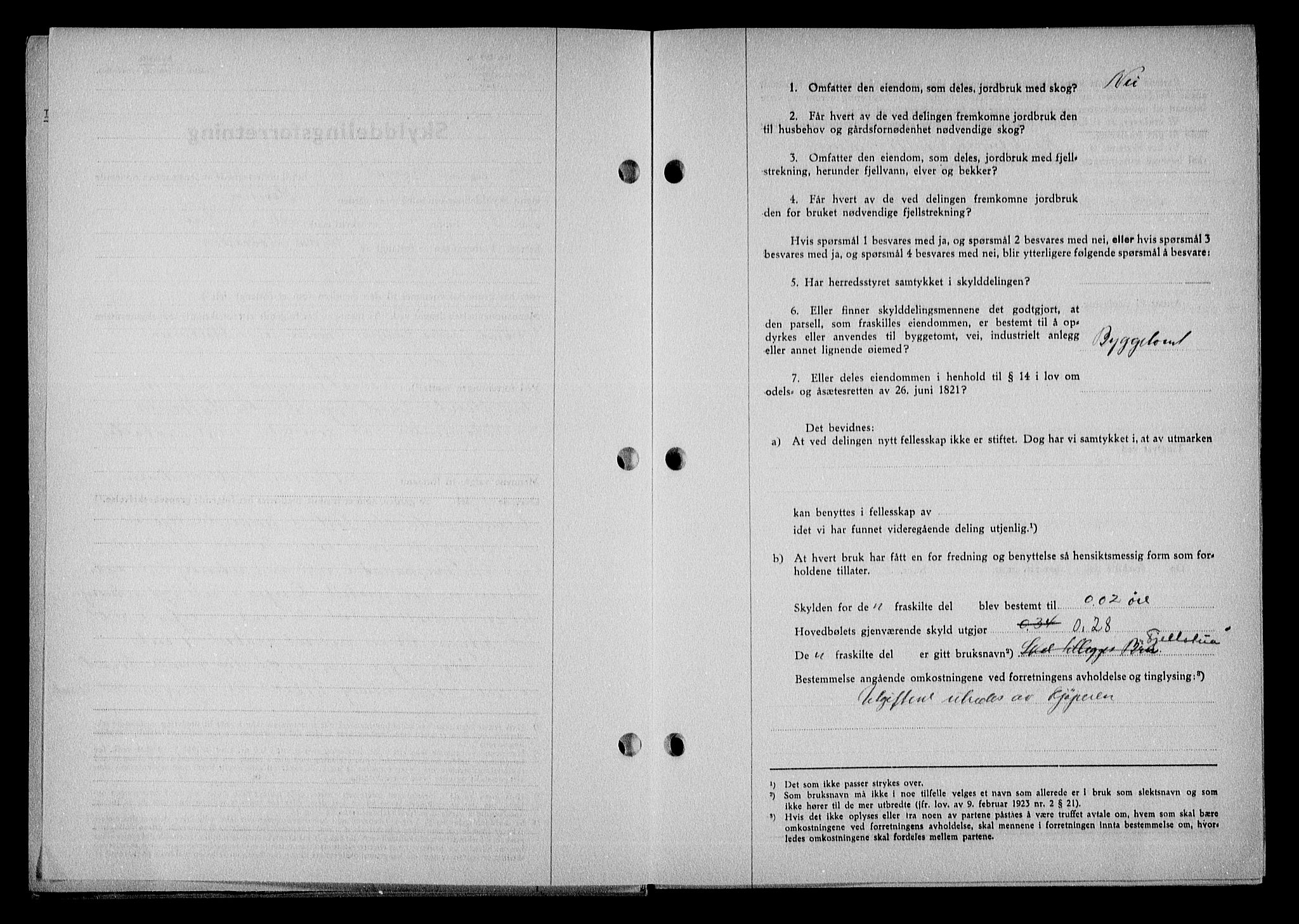 Nedenes sorenskriveri, AV/SAK-1221-0006/G/Gb/Gba/L0051: Mortgage book no. A-V, 1943-1944, Diary no: : 697/1944