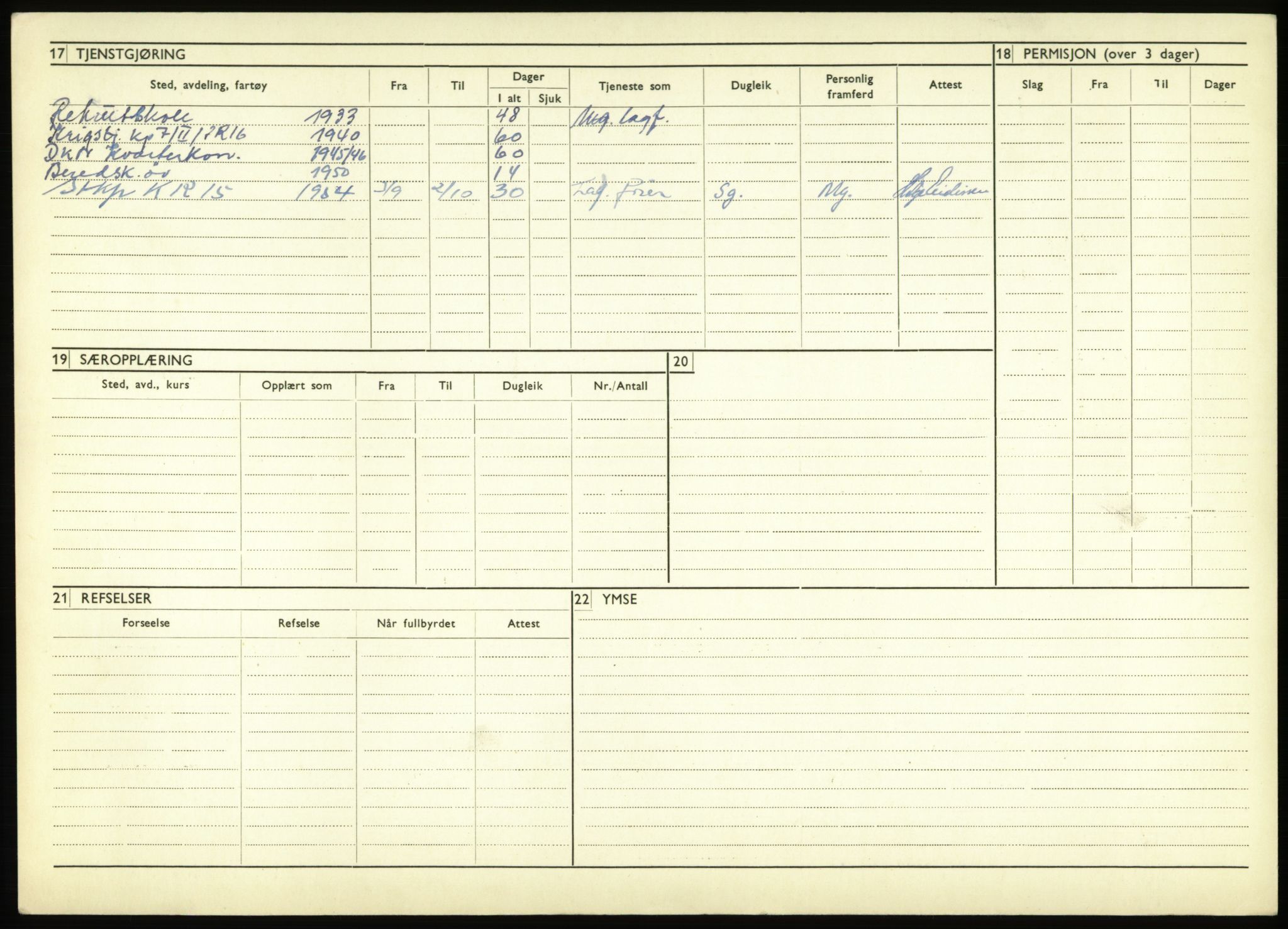 Forsvaret, Troms infanteriregiment nr. 16, AV/RA-RAFA-3146/P/Pa/L0017: Rulleblad for regimentets menige mannskaper, årsklasse 1933, 1933, p. 74