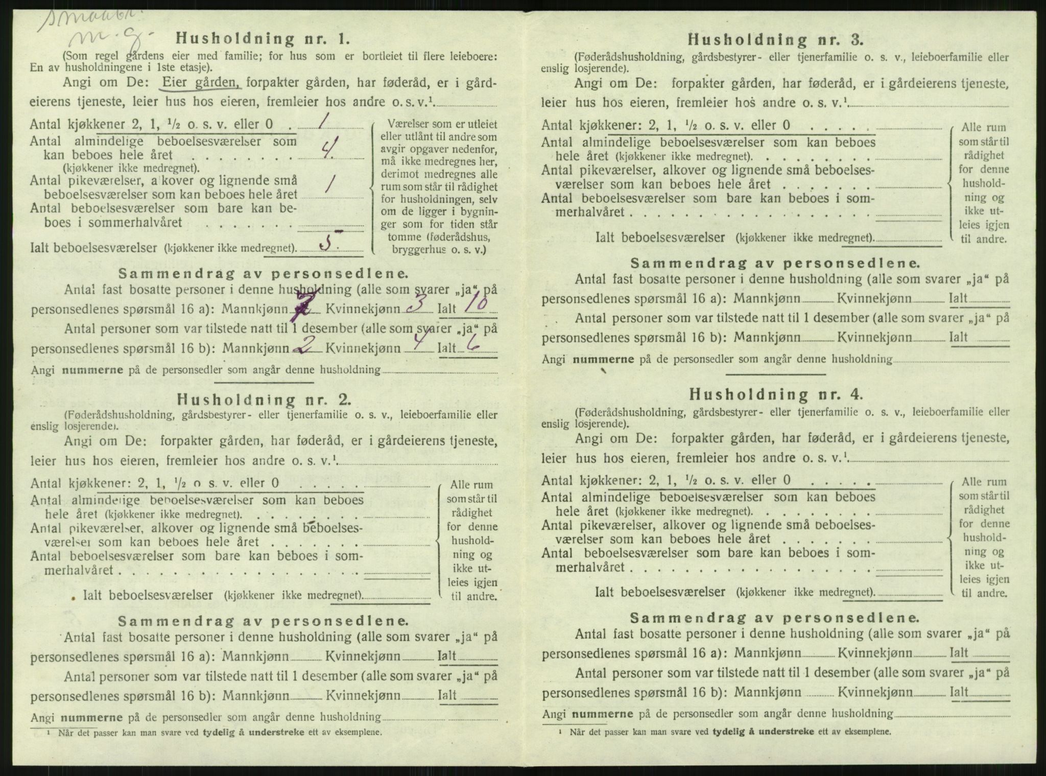 SAT, 1920 census for Meløy, 1920, p. 1456