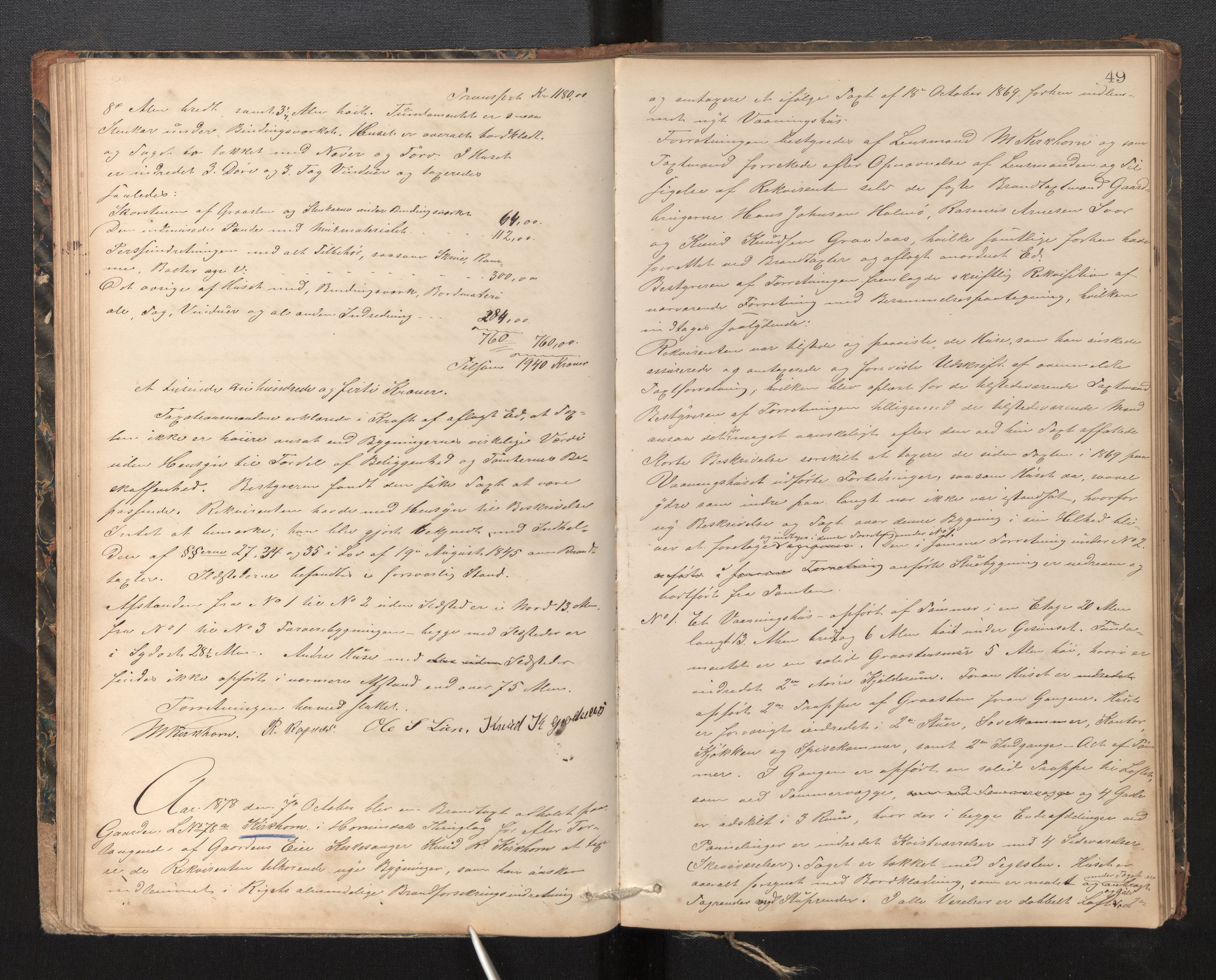 Lensmannen i Hornindal, AV/SAB-A-28201/0012/L0002: Branntakstprotokoll, 1871-1886, p. 48b-49a