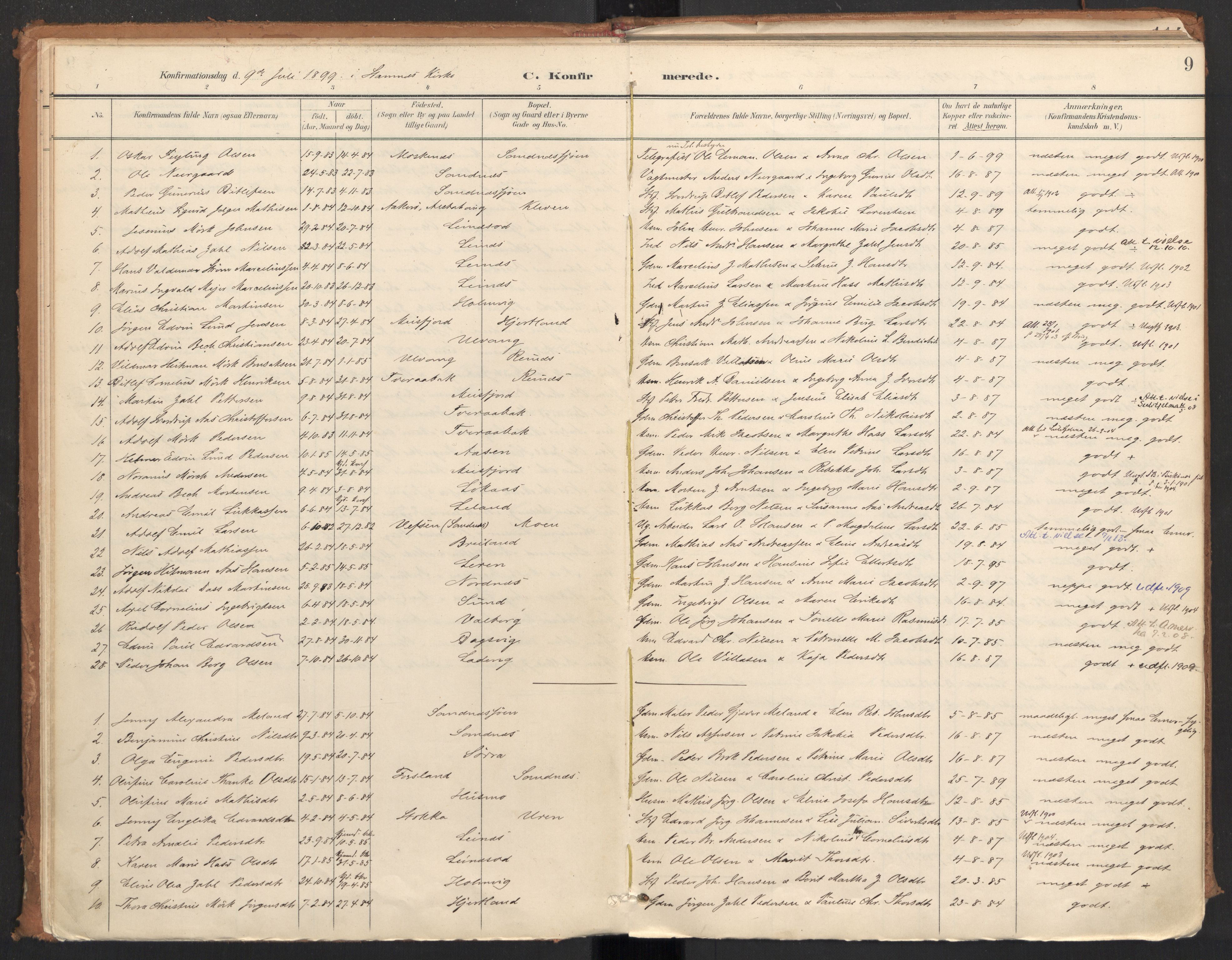 Ministerialprotokoller, klokkerbøker og fødselsregistre - Nordland, AV/SAT-A-1459/831/L0472: Parish register (official) no. 831A03, 1897-1912, p. 9