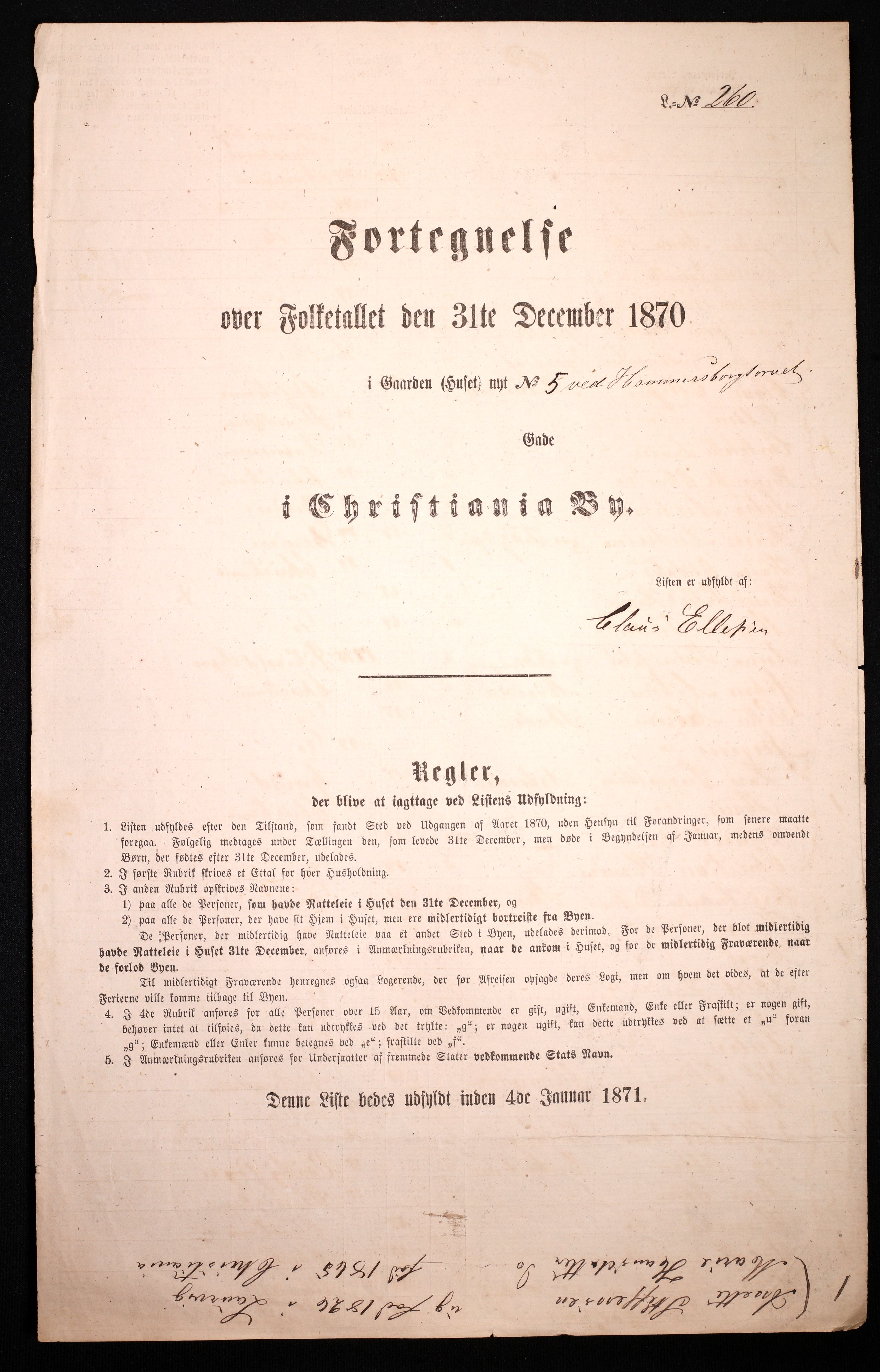 RA, 1870 census for 0301 Kristiania, 1870, p. 1248