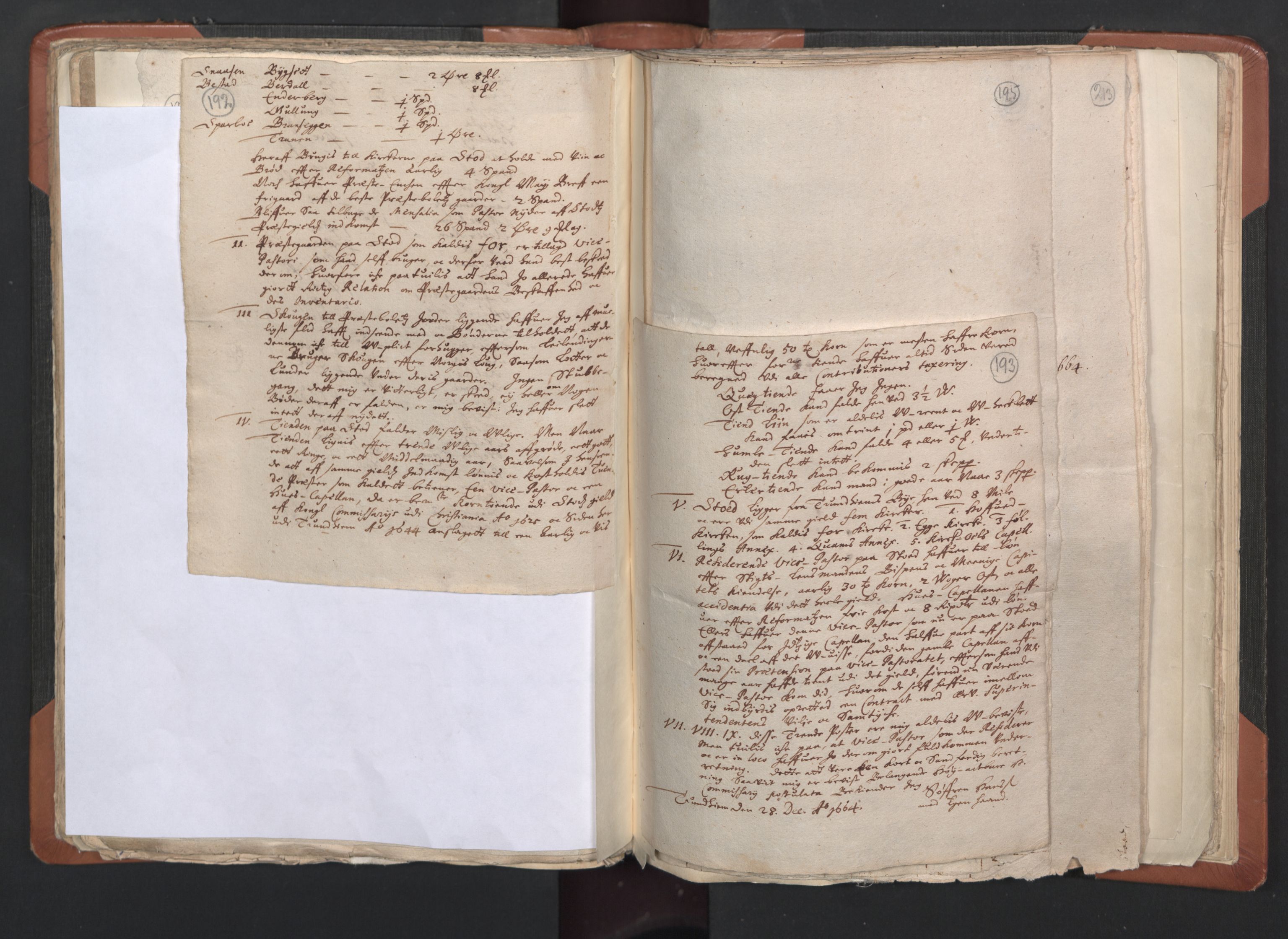 RA, Vicar's Census 1664-1666, no. 33: Innherad deanery, 1664-1666, p. 192-193